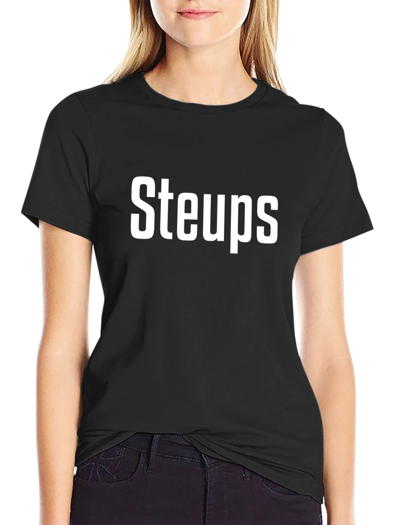 Black Steups Graphic T-Shirt - Mens Black Tee view 2