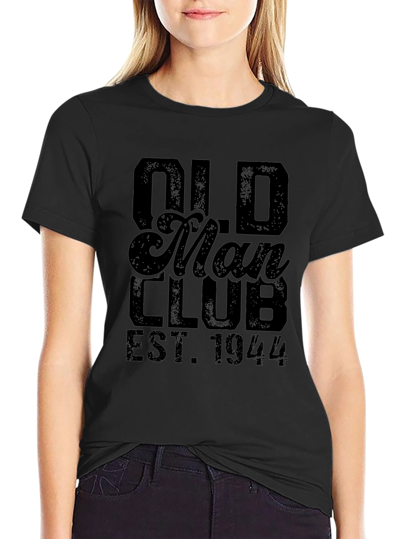 Black Old Man Club Est. 1944 T-Shirt view 2