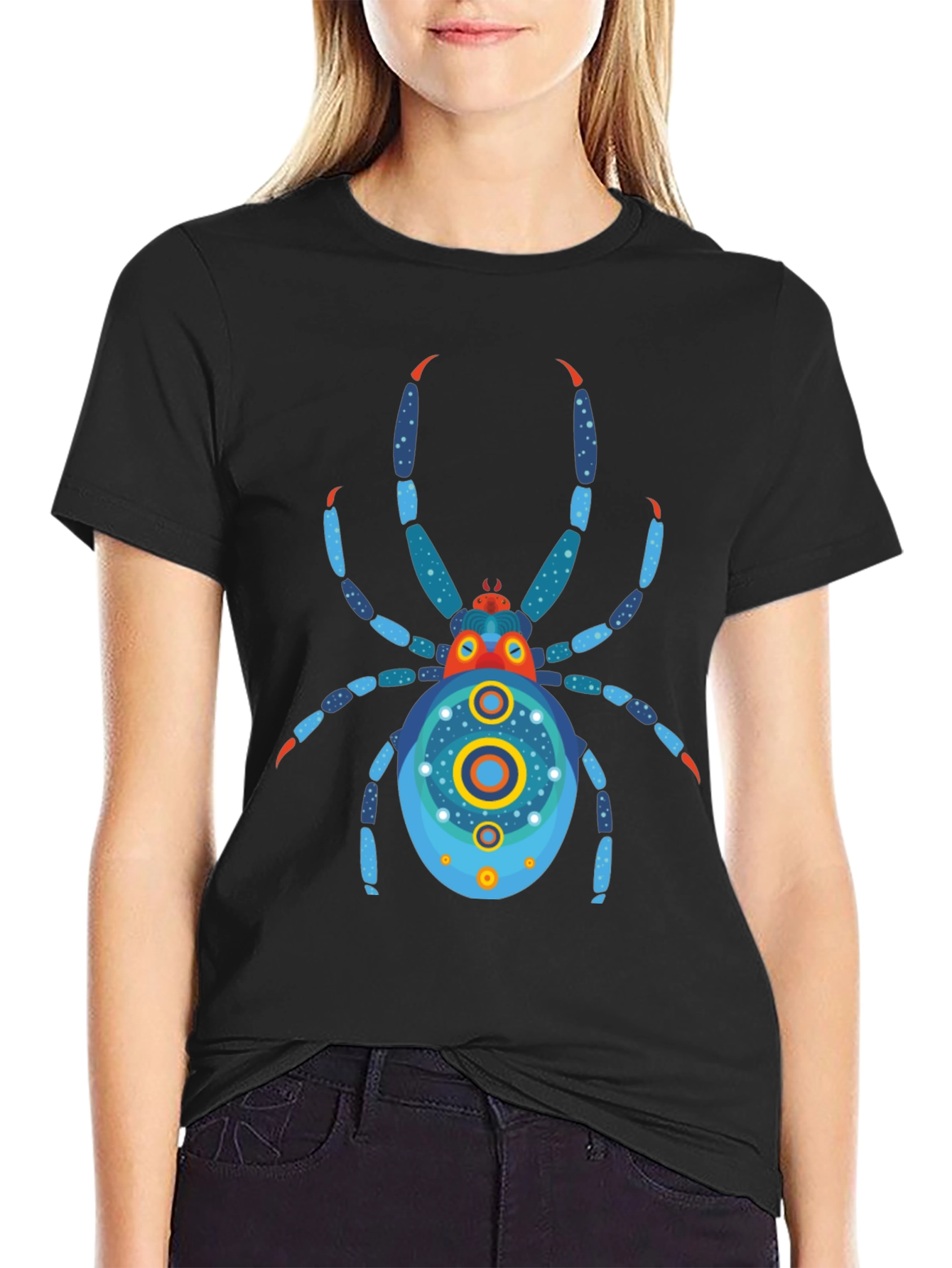Black Spider Graphic T-Shirt view 2