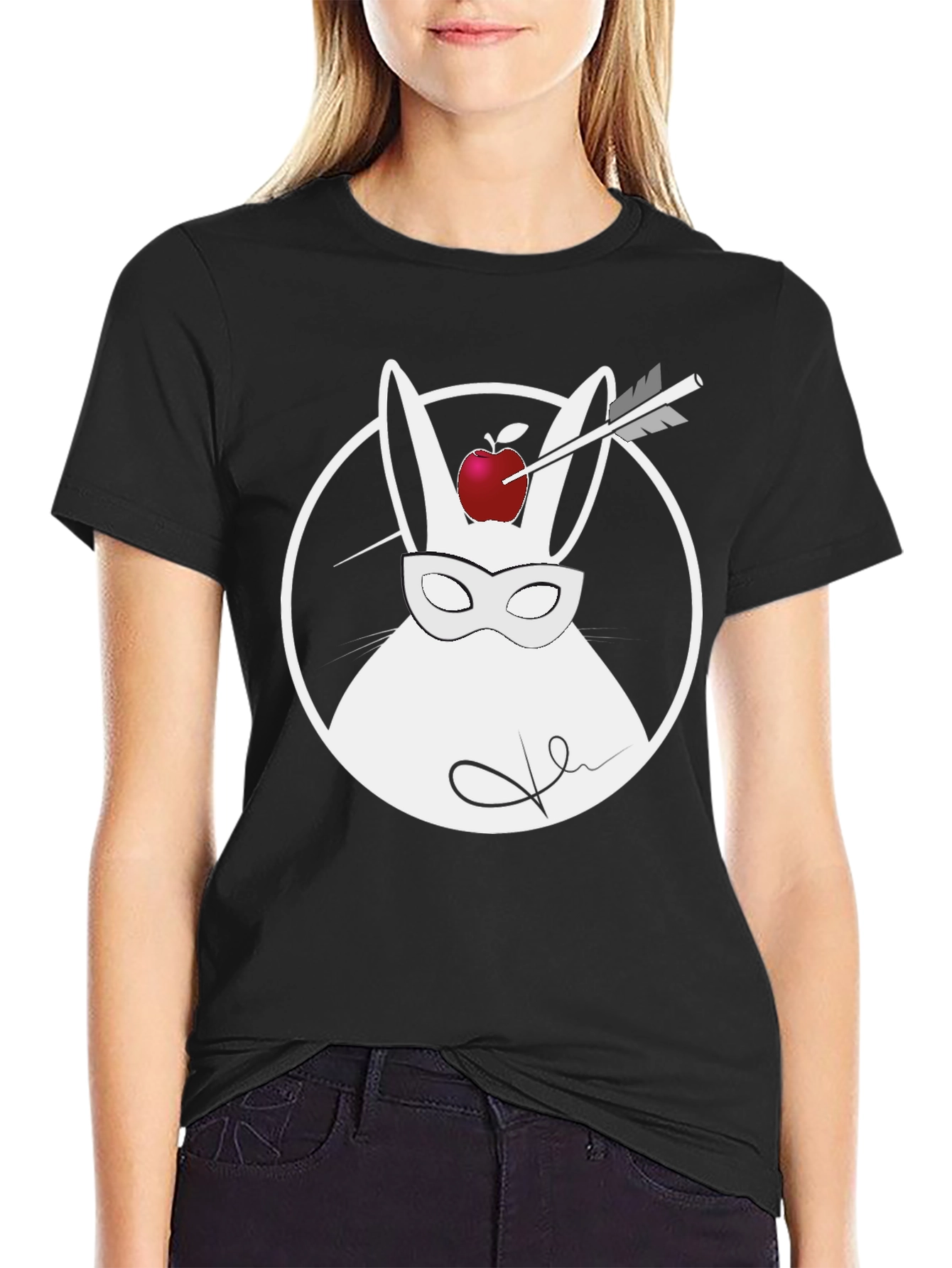 Black Rabbit Archer Graphic Tee - Black Cotton Shirt view 2