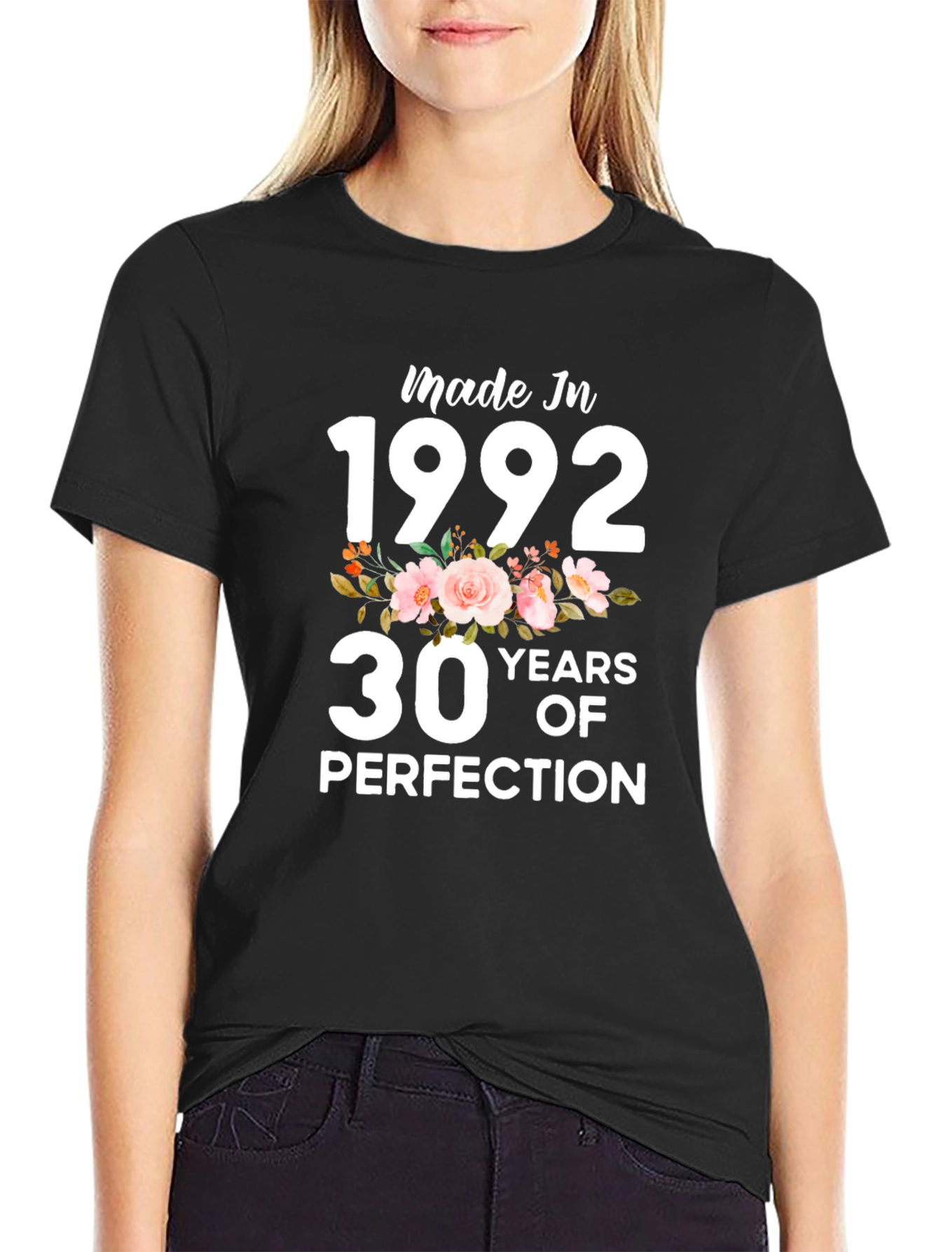 Black Made In 1992 30 Years of Perfection T-Shirt view 2