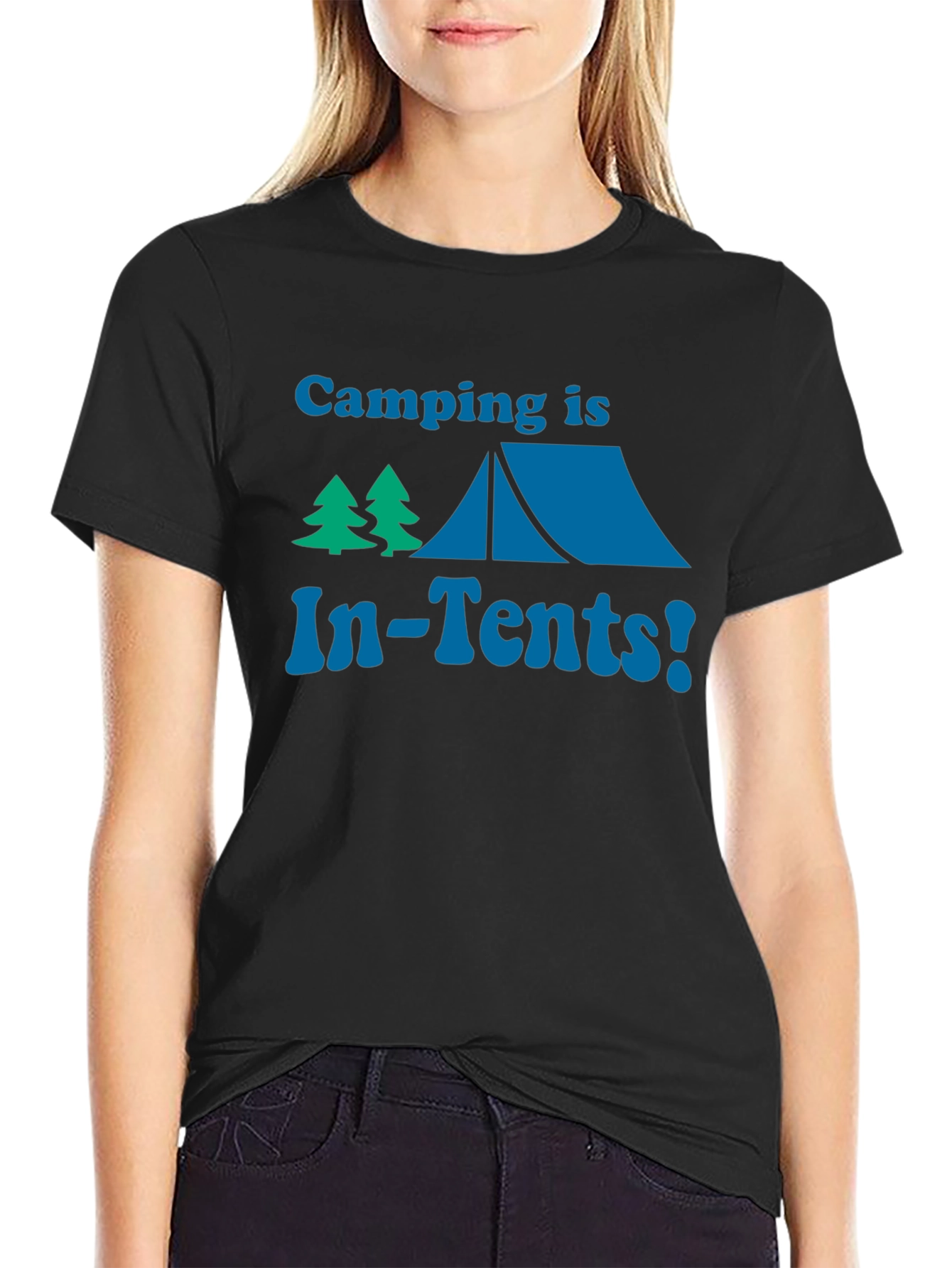 Black Camping is In-Tents! T-Shirt view 2