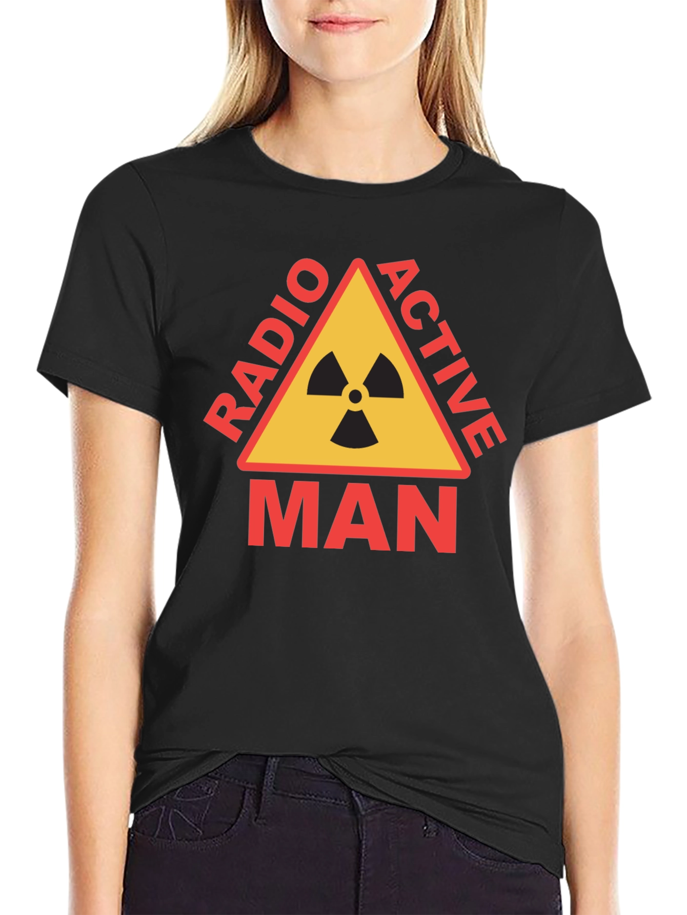 Black Radioactive Man T-Shirt - Nuclear Symbol Tee view 2