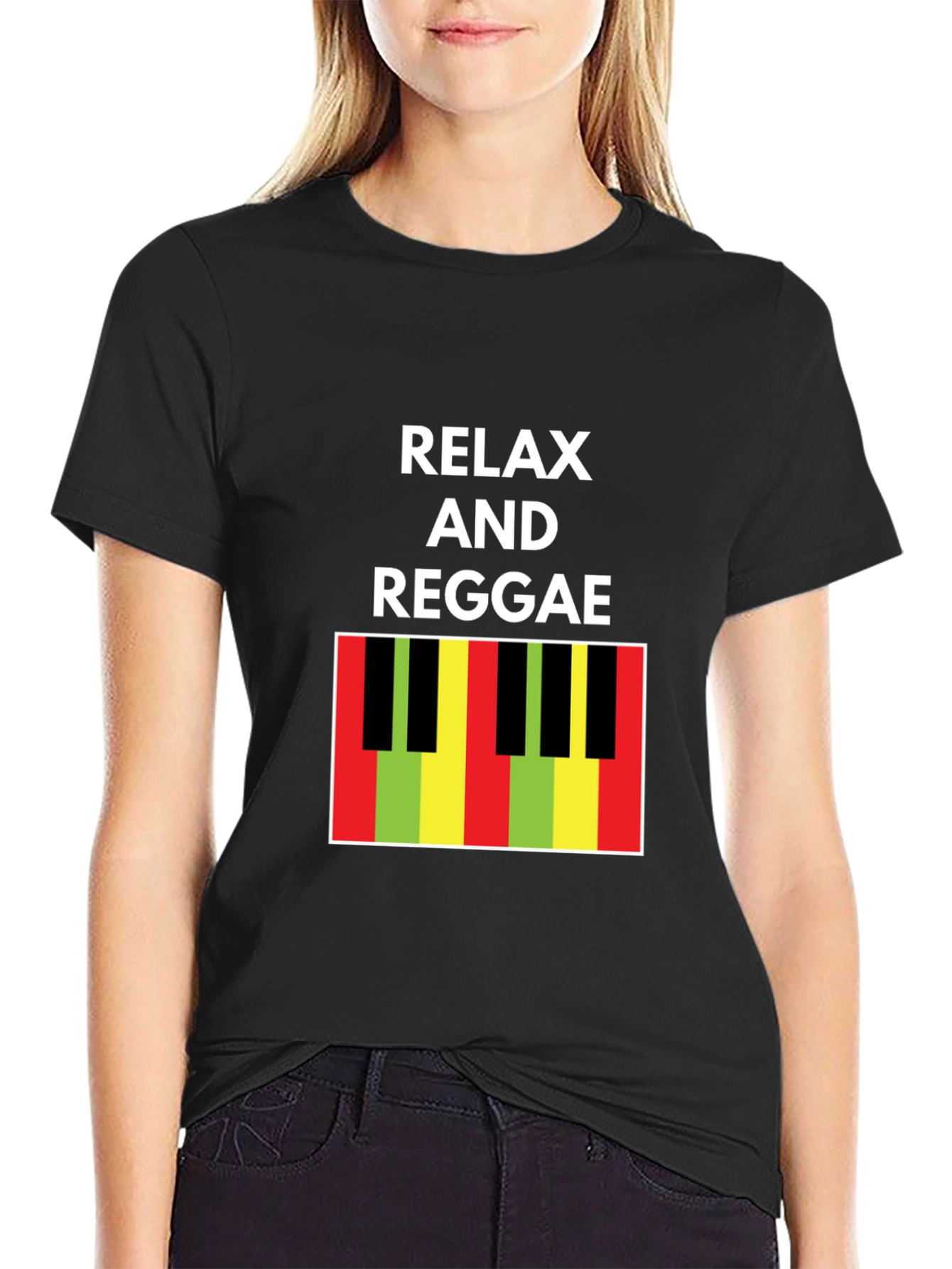 Black Relax and Reggae T-Shirt view 2