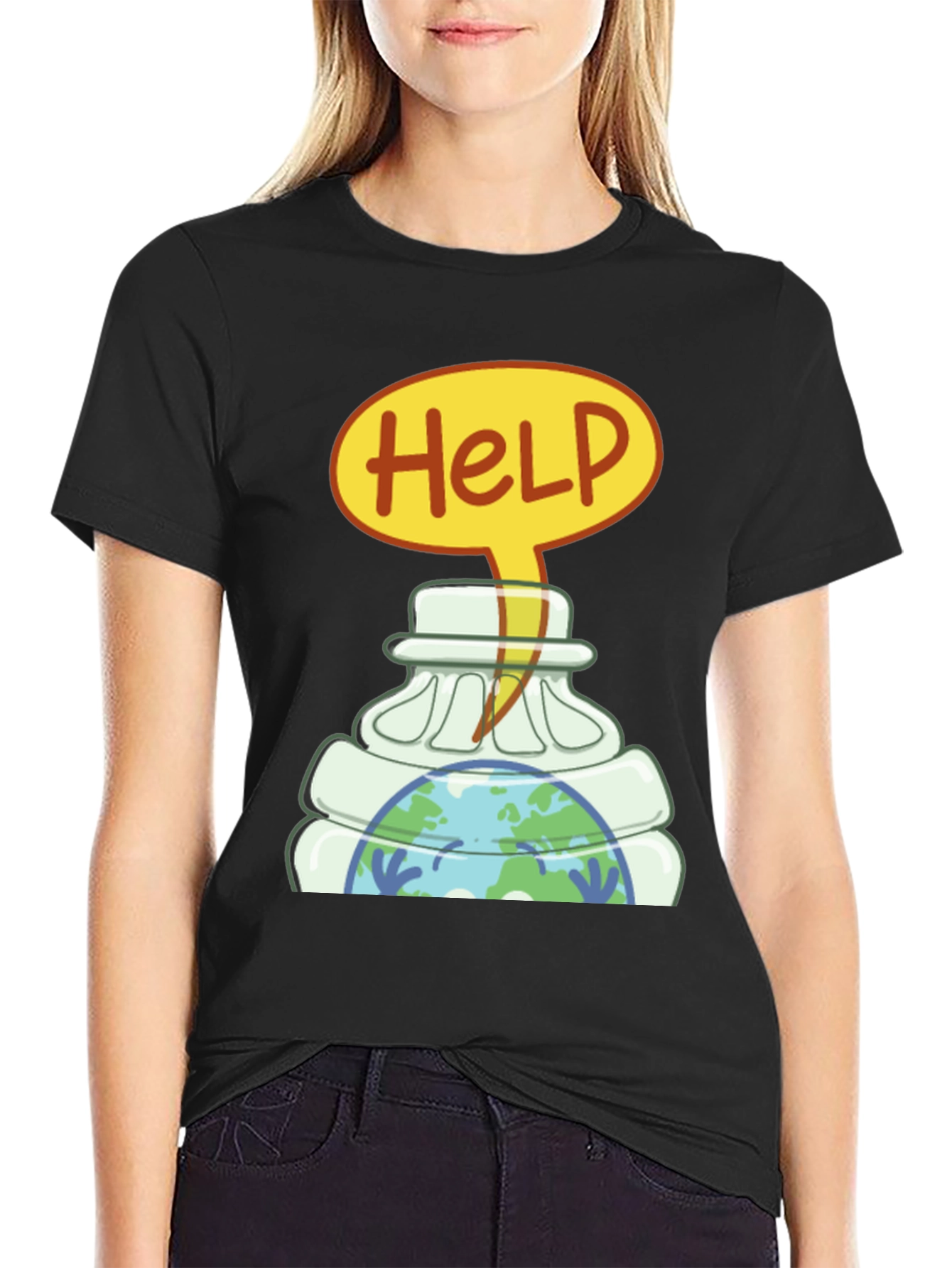 Black Earth SOS T-Shirt - Save the Planet Tee view 2