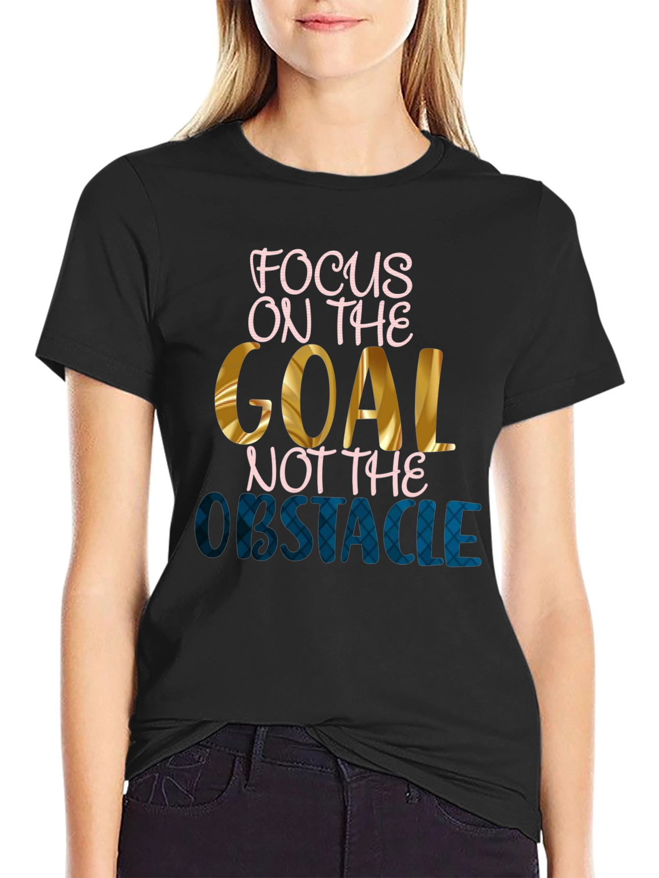 Black Focus on the Goal T-Shirt view 2