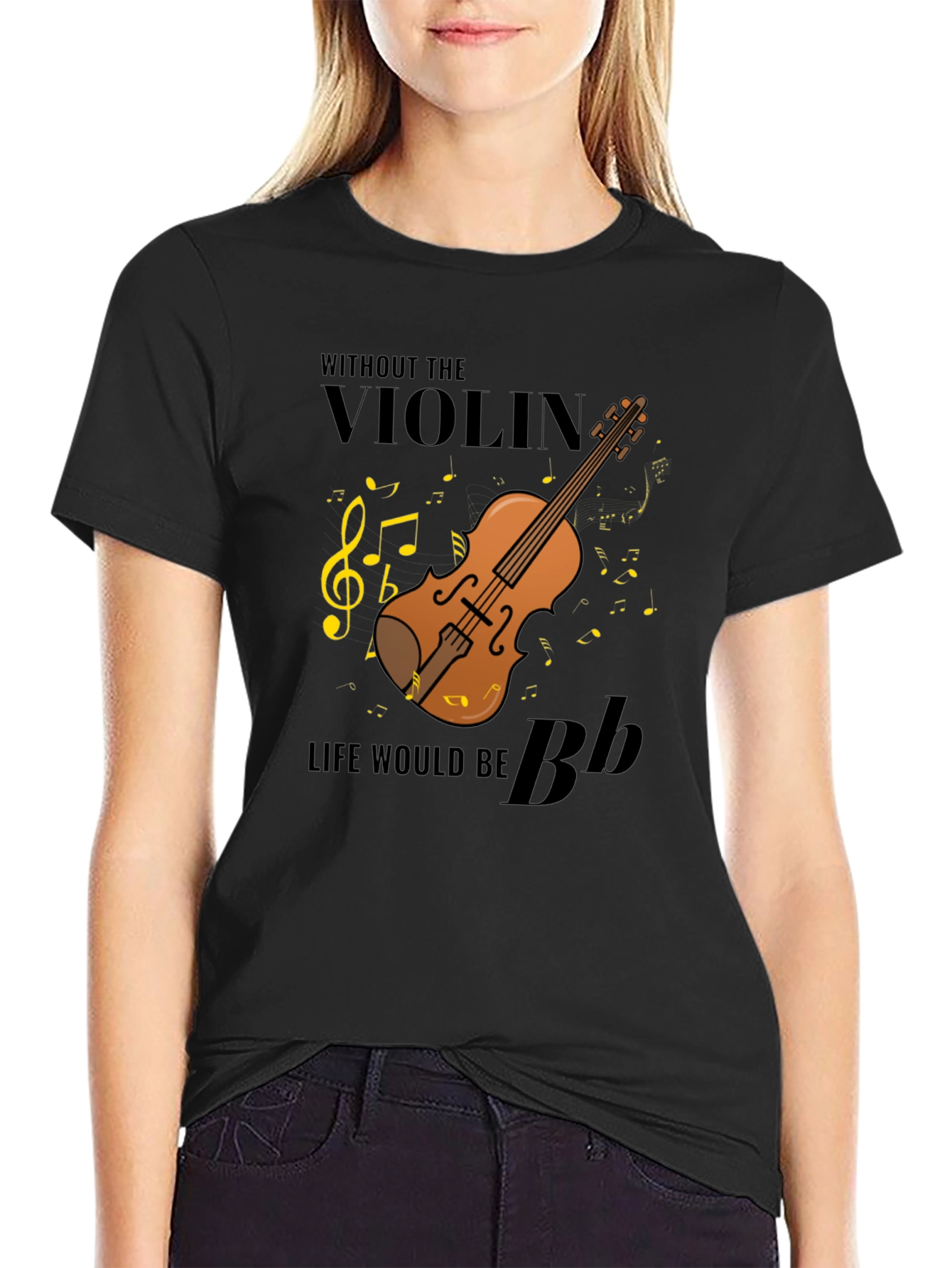 Black Violin Music T-Shirt - Life Without Music view 2
