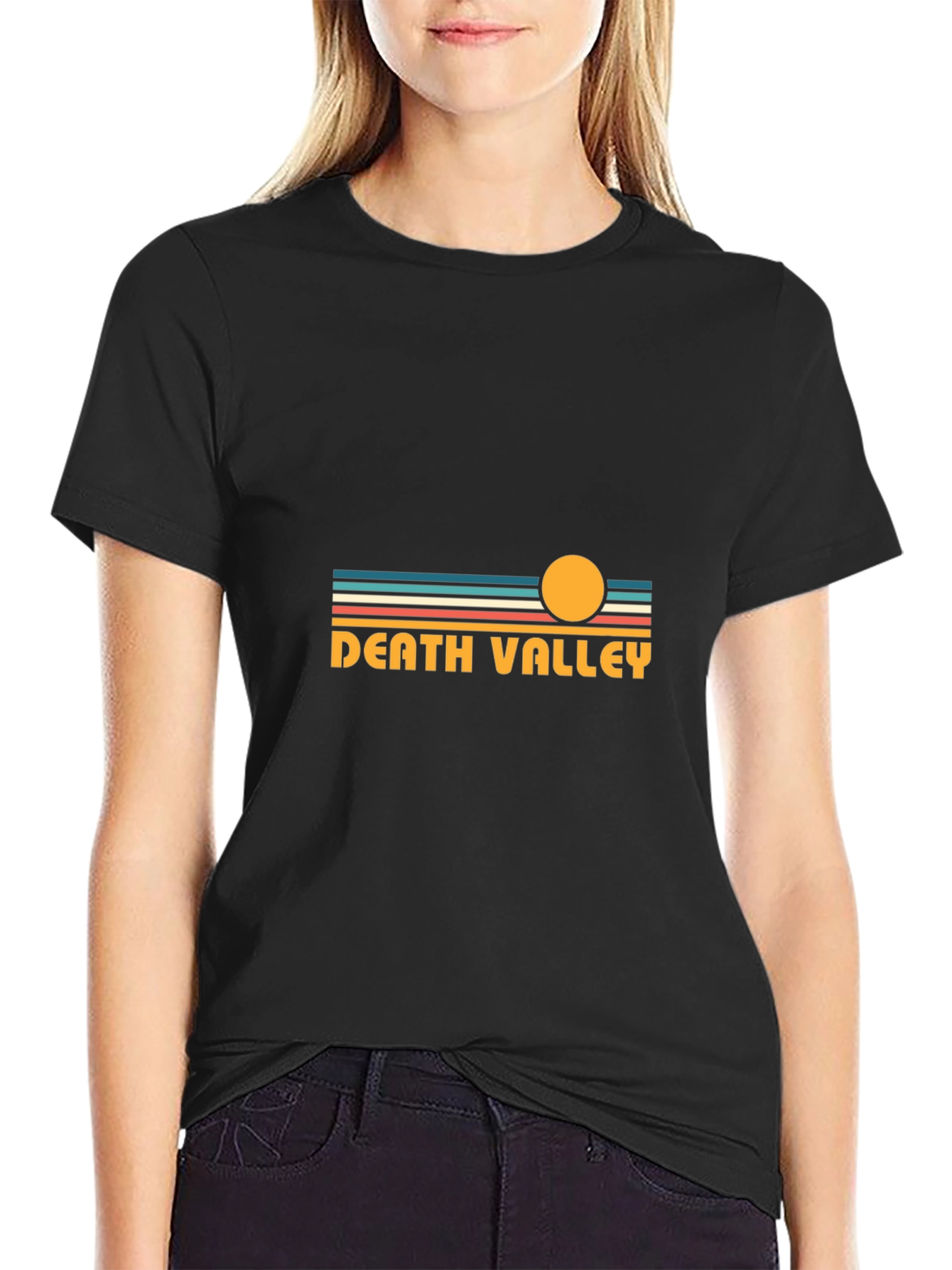 Black Death Valley Retro T-Shirt view 2