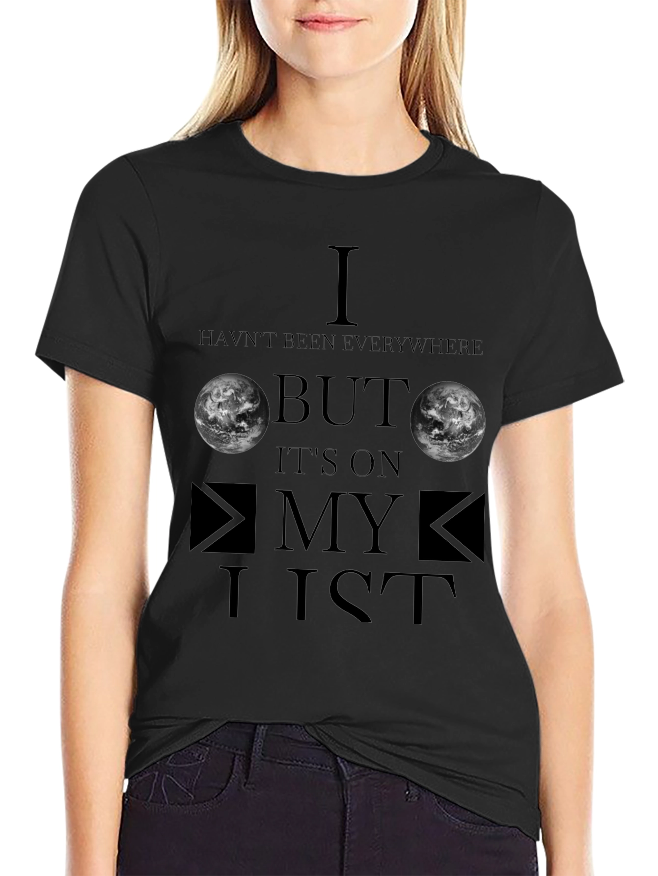 Black Travel T-Shirt - I Haven't Been Everywhere - Adventure Tee view 2