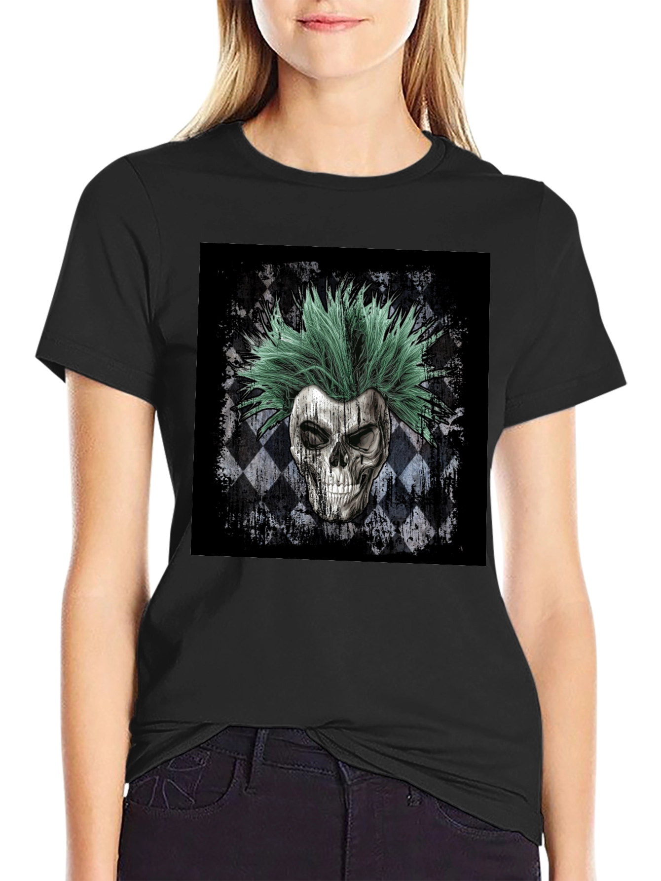 Skull Punk T-Shirt - Men's Black Graphic Tee - 2