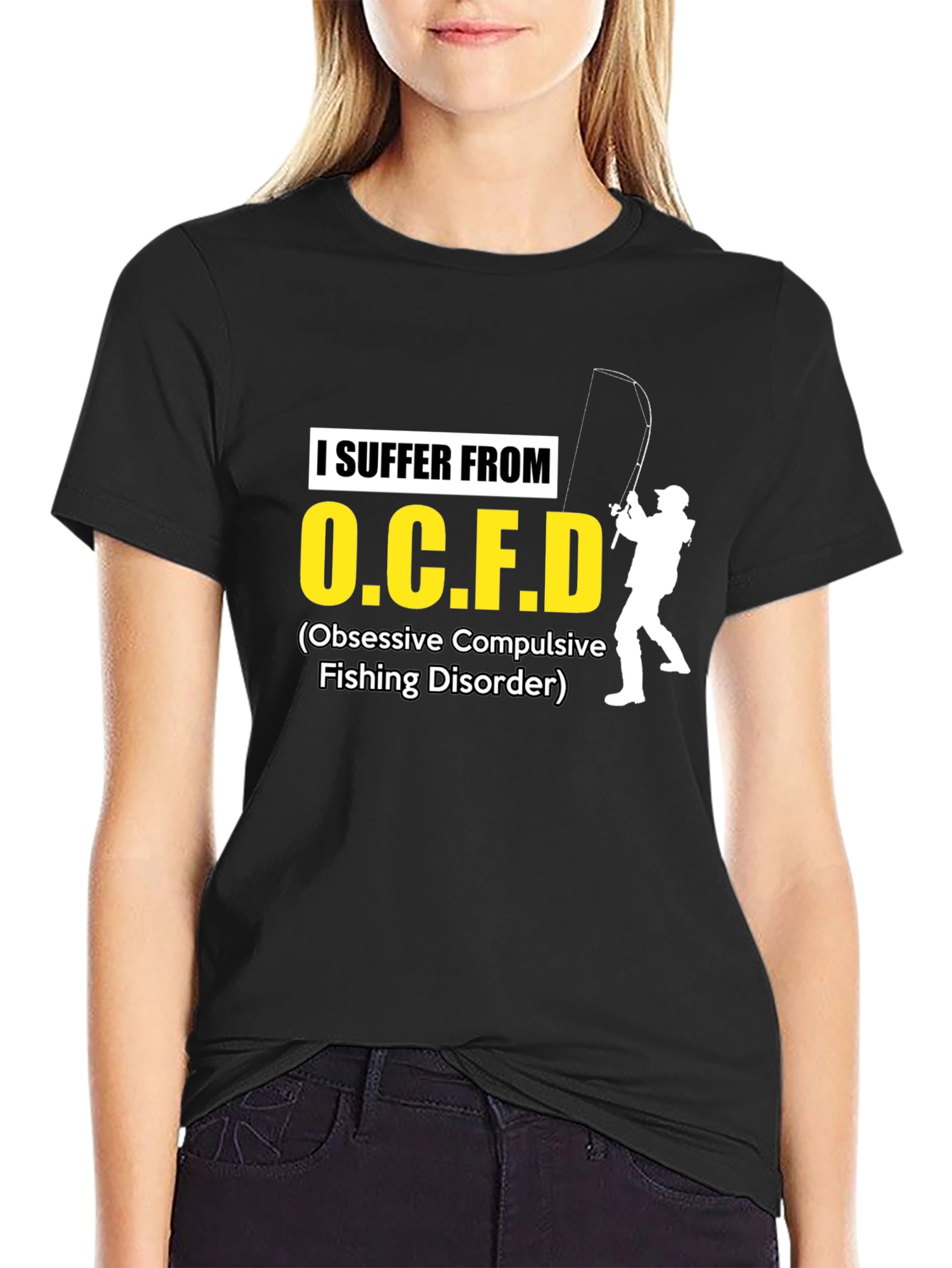 Black OCFD Fishing Disorder T-Shirt view 2