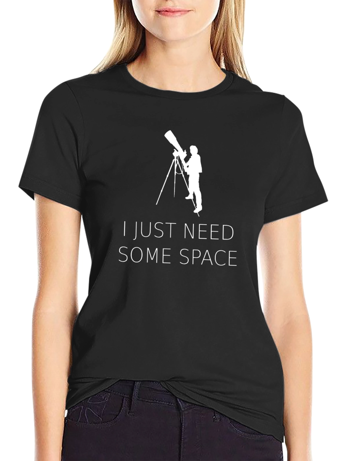 Black I Just Need Some Space T-Shirt view 2