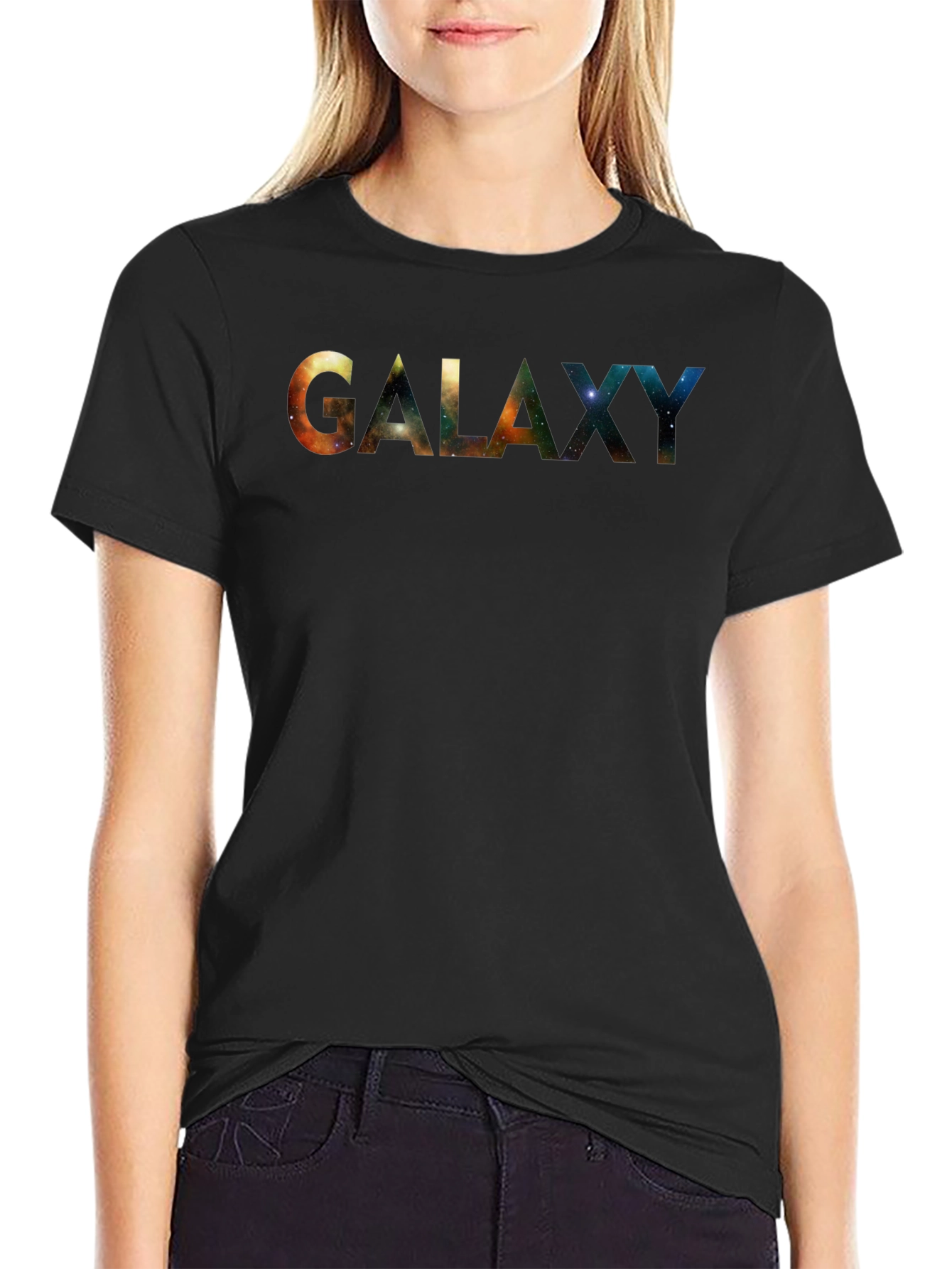 Black Galaxy Graphic Black T-Shirt view 2