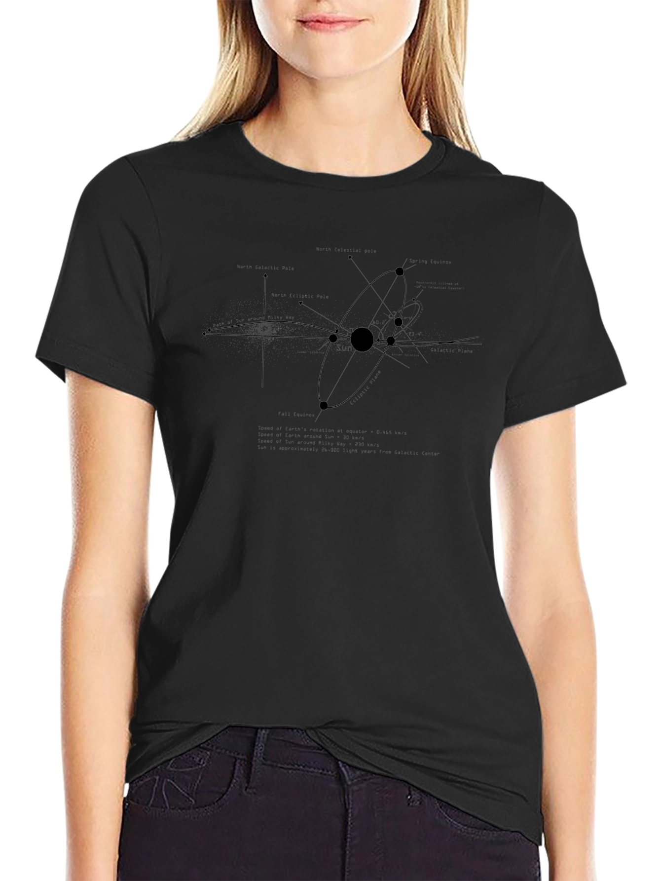 Black Abstract Galaxy T-Shirt - Black view 2