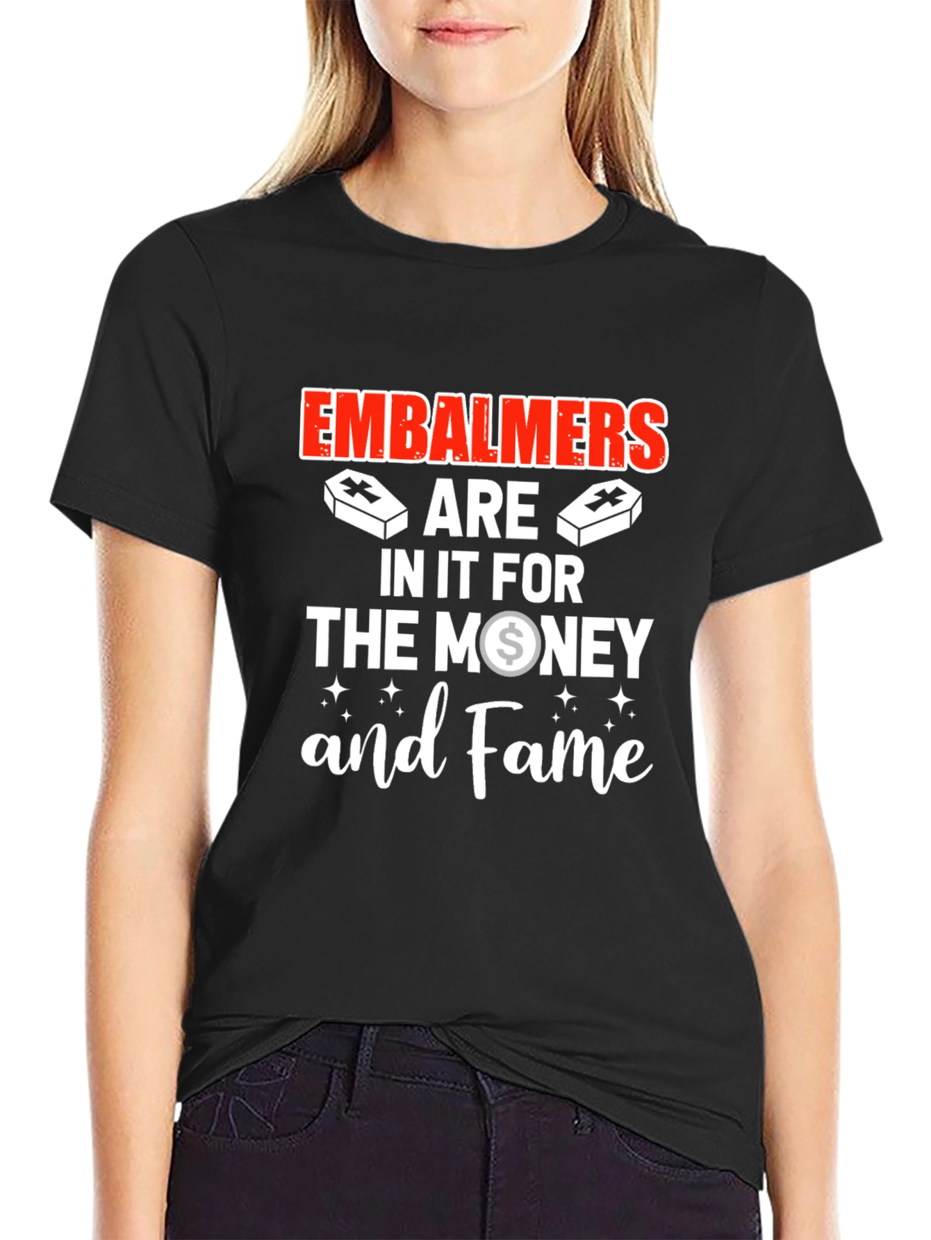 Black Embalmers are in it for the money and Fame T-Shirt view 2