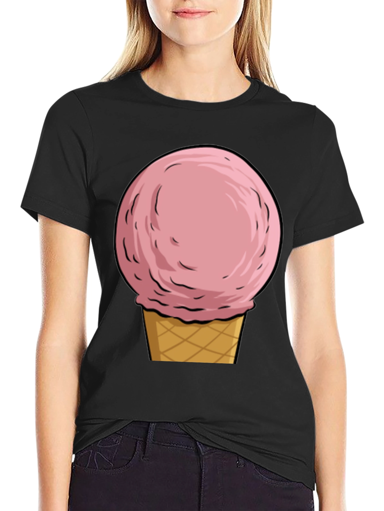 Black Ice Cream Graphic Tee - Summer Fun view 2