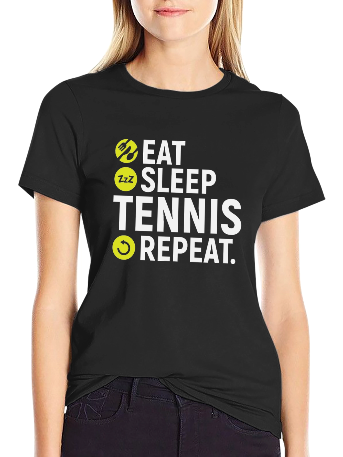 Eat Sleep Tennis Repeat Graphic T-Shirt - 2