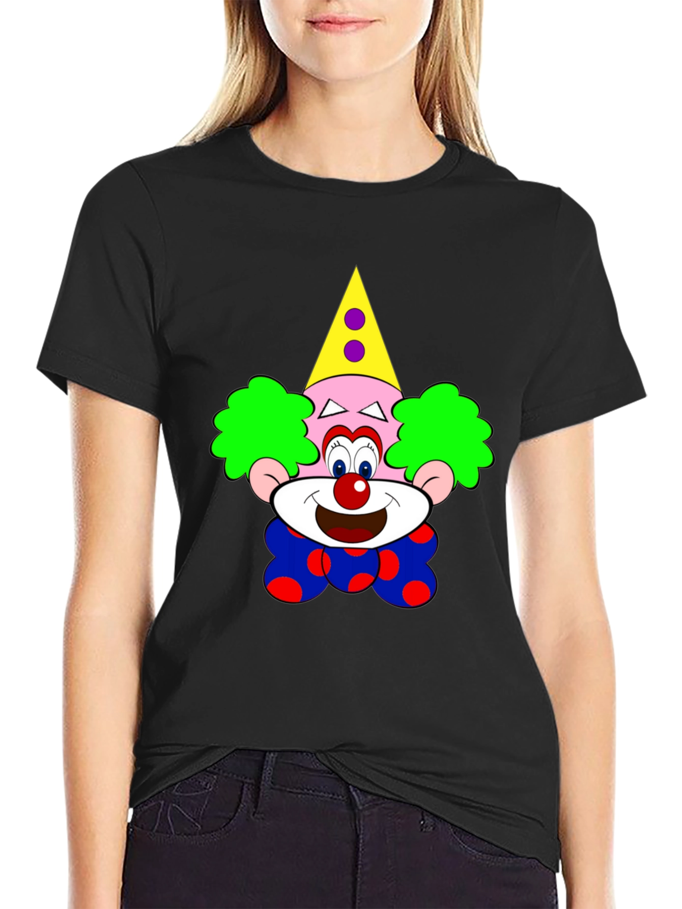 Black Clown Graphic Black T-Shirt - Fun & Unique! view 2