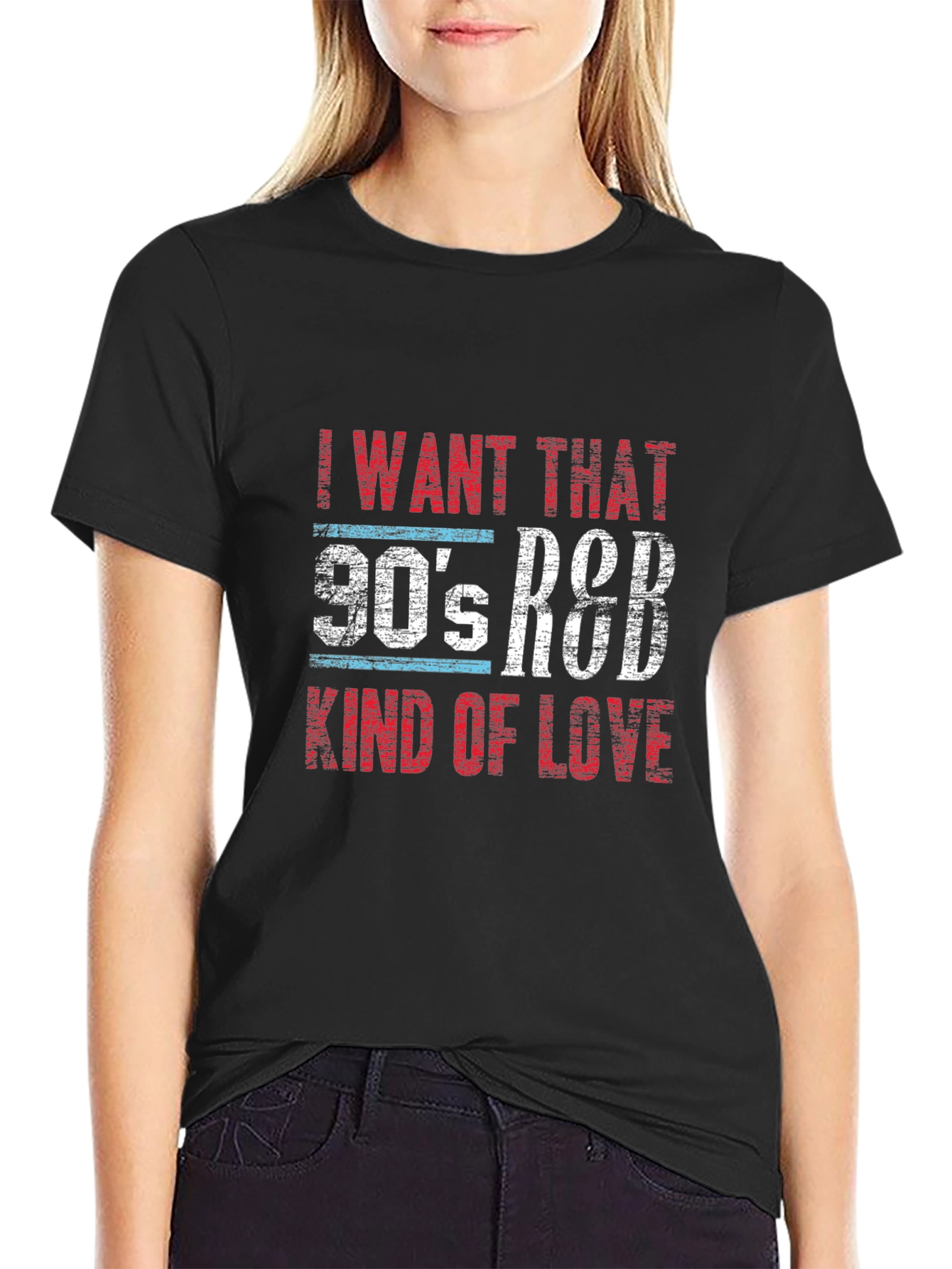 Black 90's R&B Kind of Love Graphic T-Shirt view 2