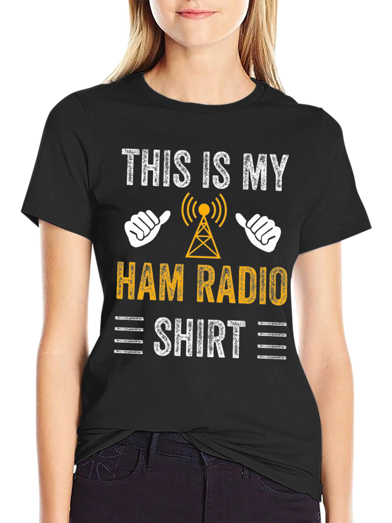 Black Ham Radio Shirt - Funny Amateur Radio Operator Tee view 2