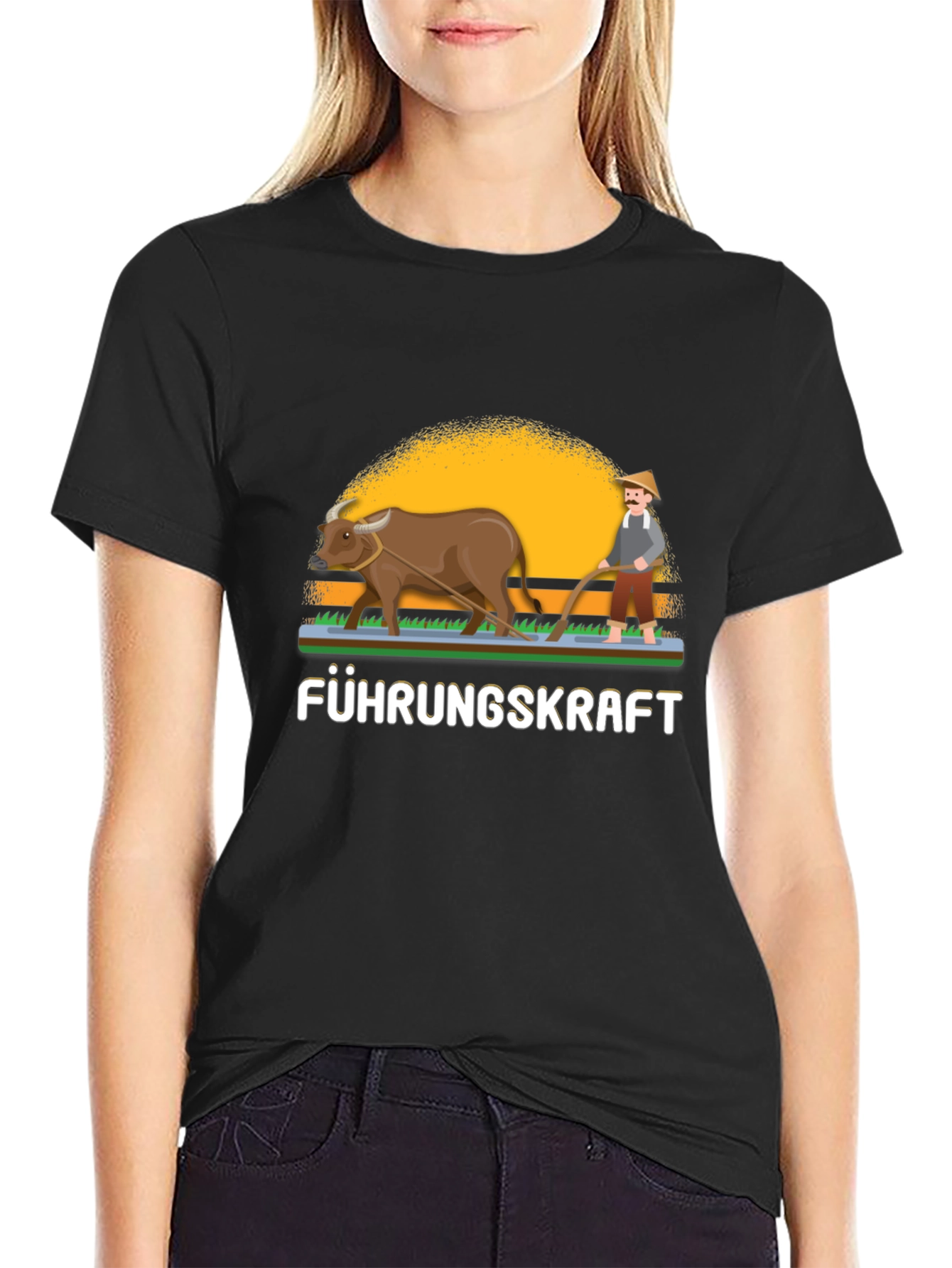Black Führungskraft Farmer Graphic Tee view 2