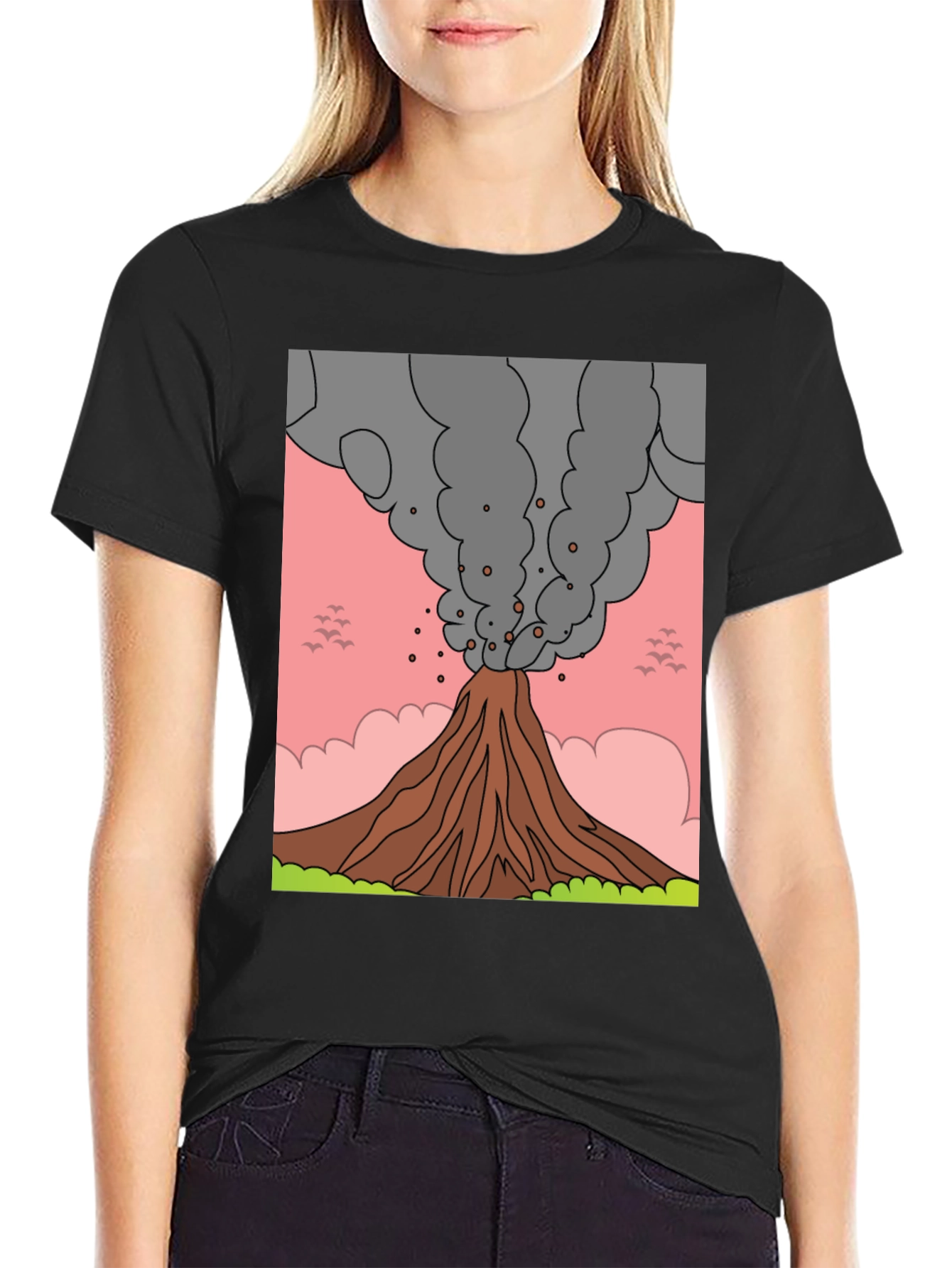 Black Volcano Graphic Tee - Erupting Style! view 2