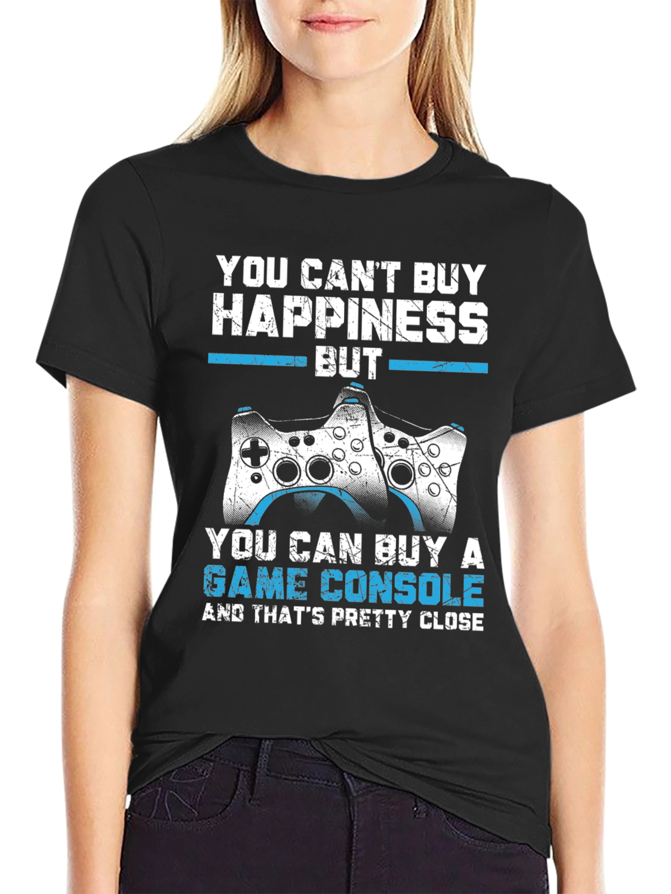 Black Funny Gamer T-Shirt - Buy a Game Console! view 2