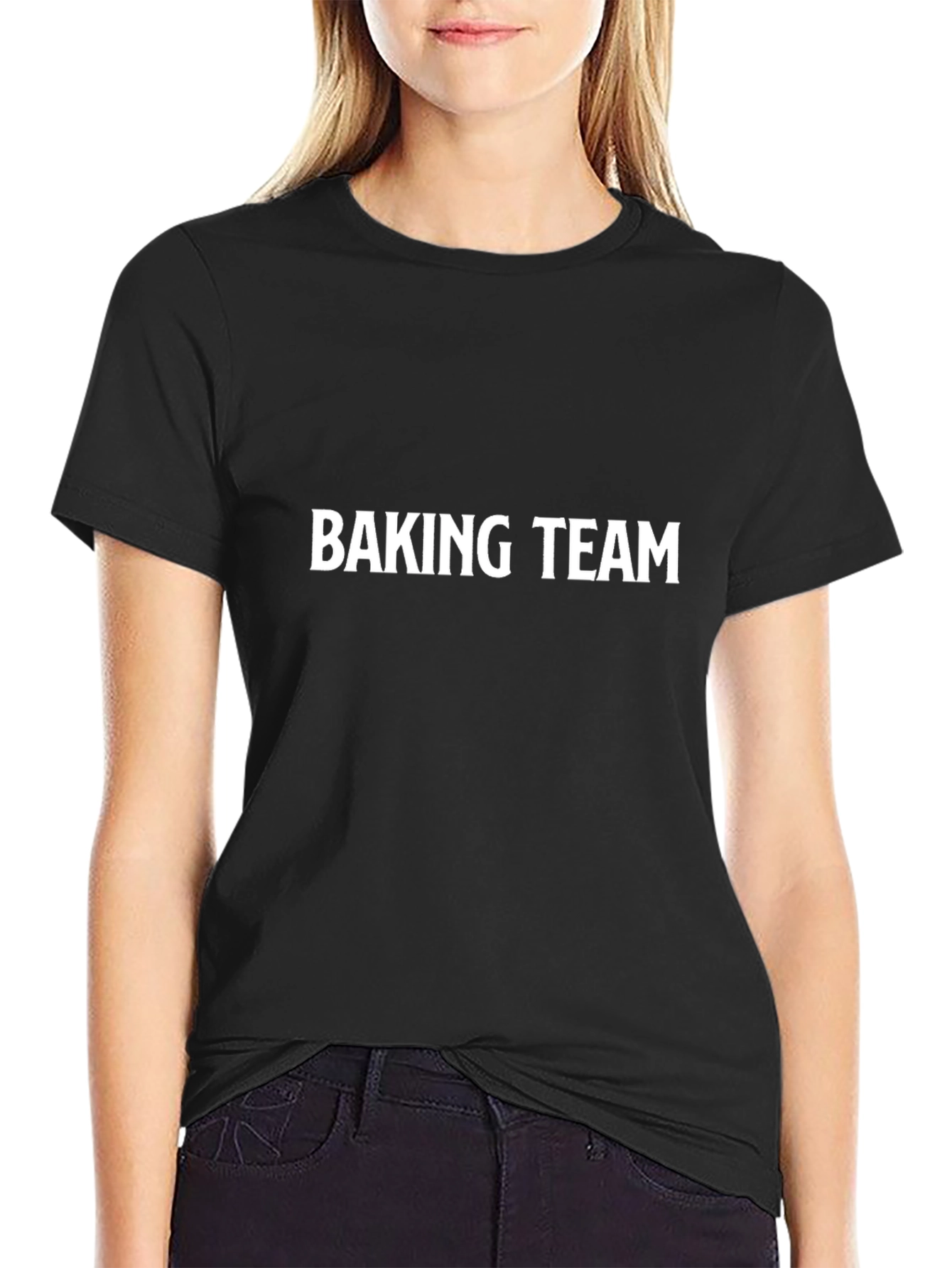 Black Baking Team Crew Neck T-Shirt view 2