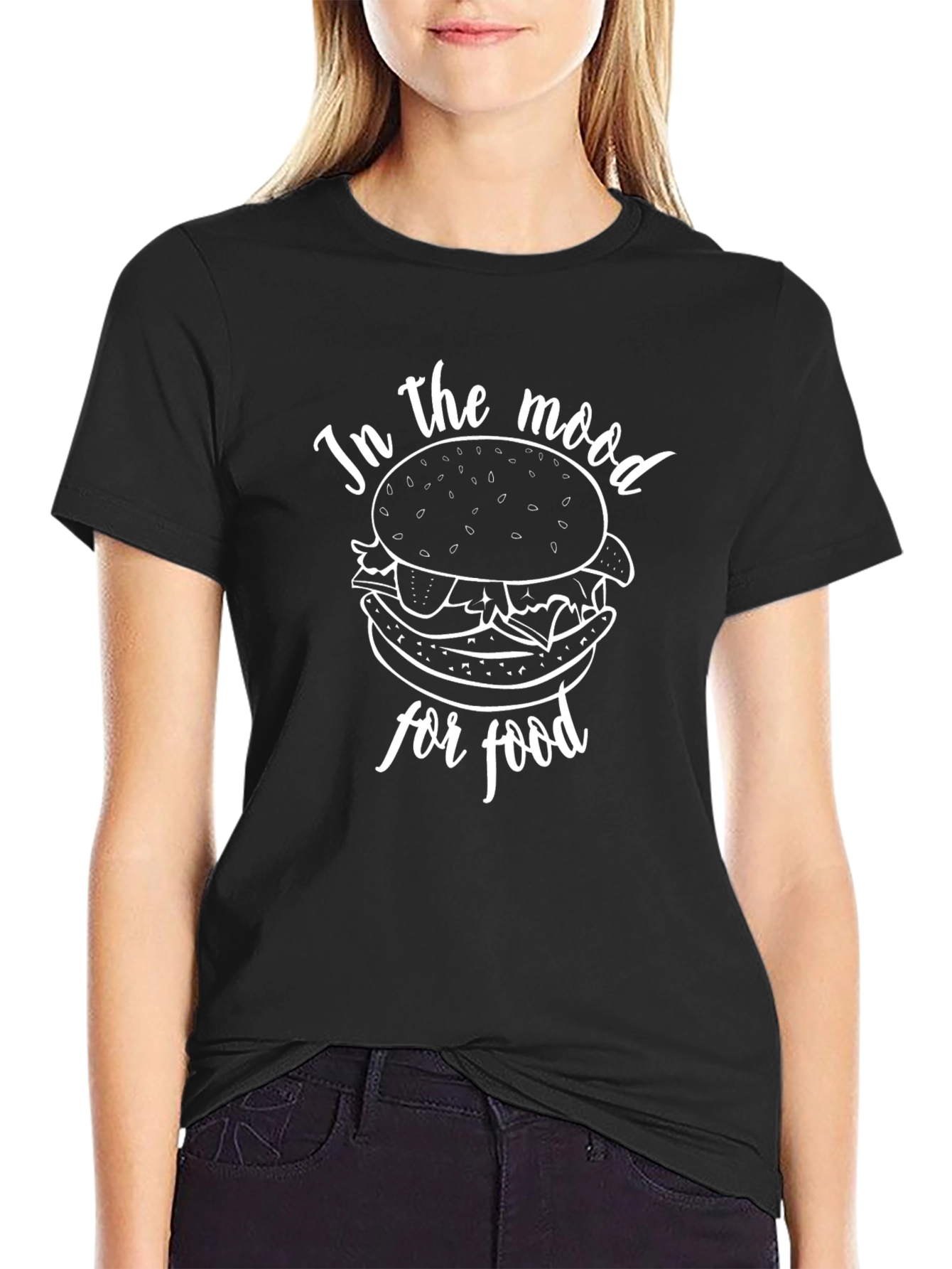 Black In the Mood for Food Black Graphic Tee view 2