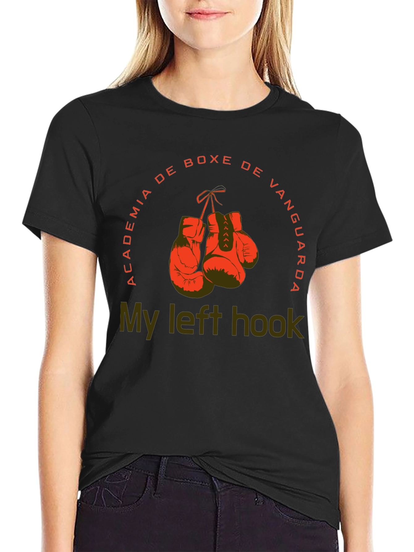 Boxing Gloves T-Shirt - Academia de Boxe Design - 2