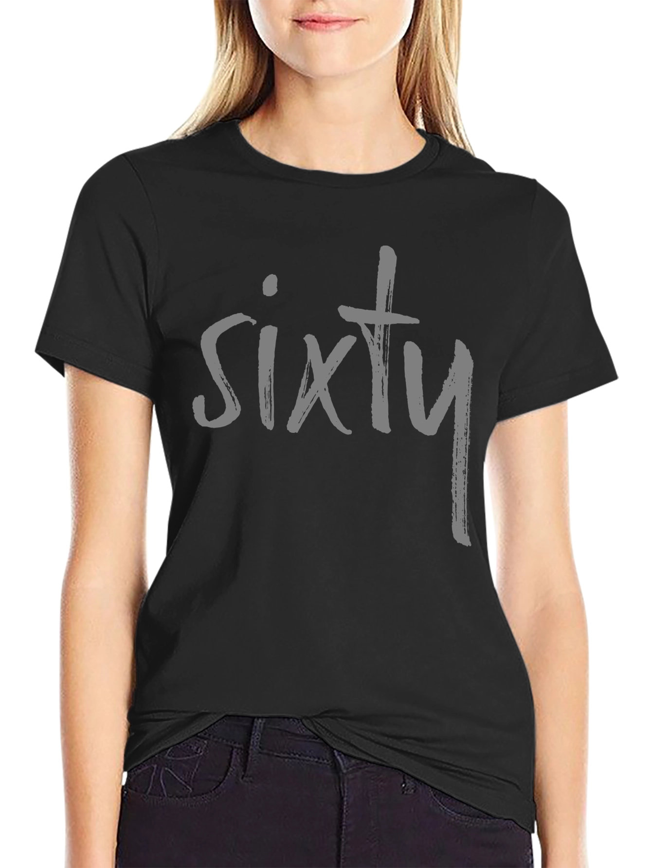 Black Sixty Graphic Tee - Stylish Birthday Shirt view 2