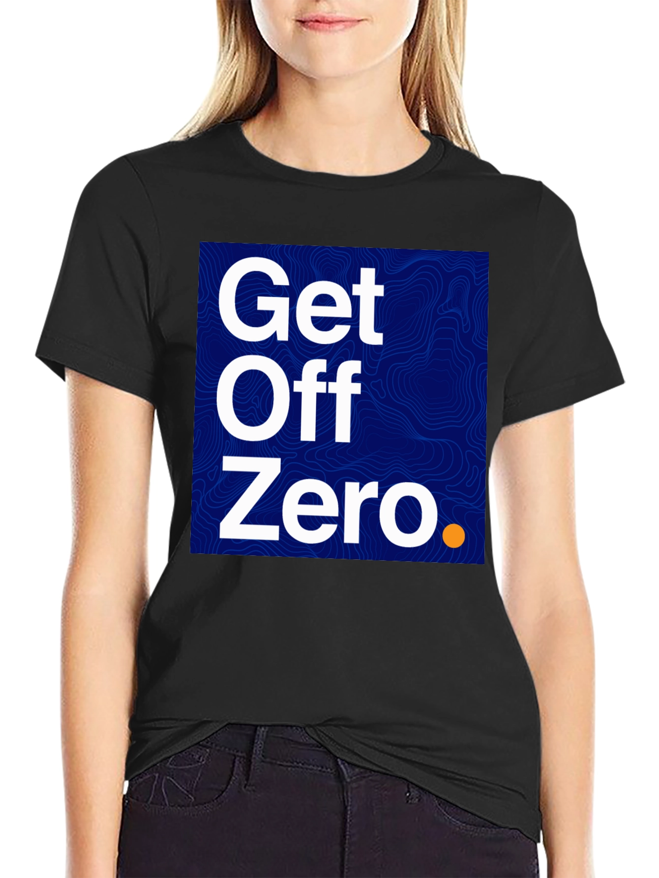 Black Get Off Zero Graphic Tee - Bold Statement Shirt view 2