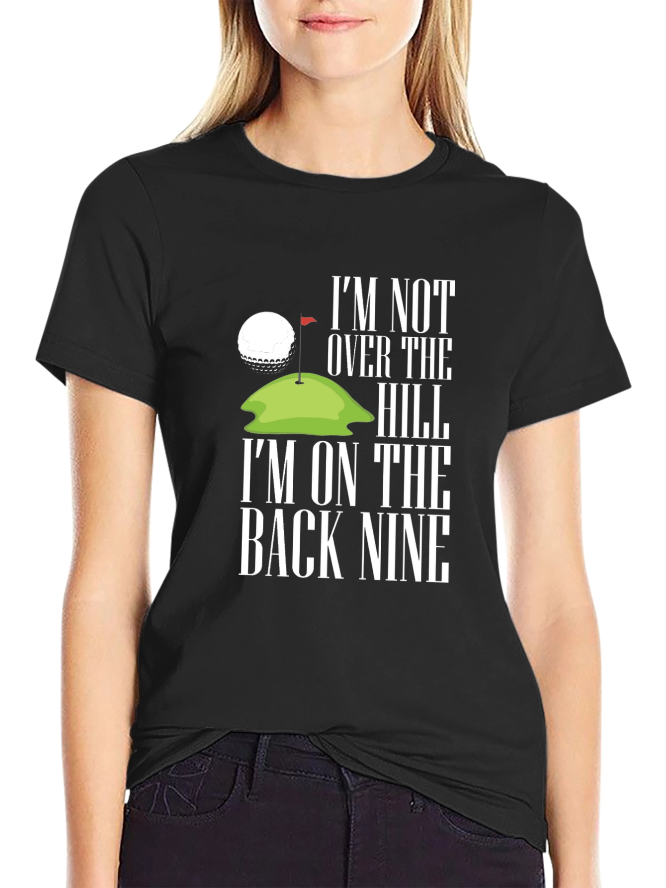 Black Golf Back Nine Graphic Tee - Black Cotton view 2