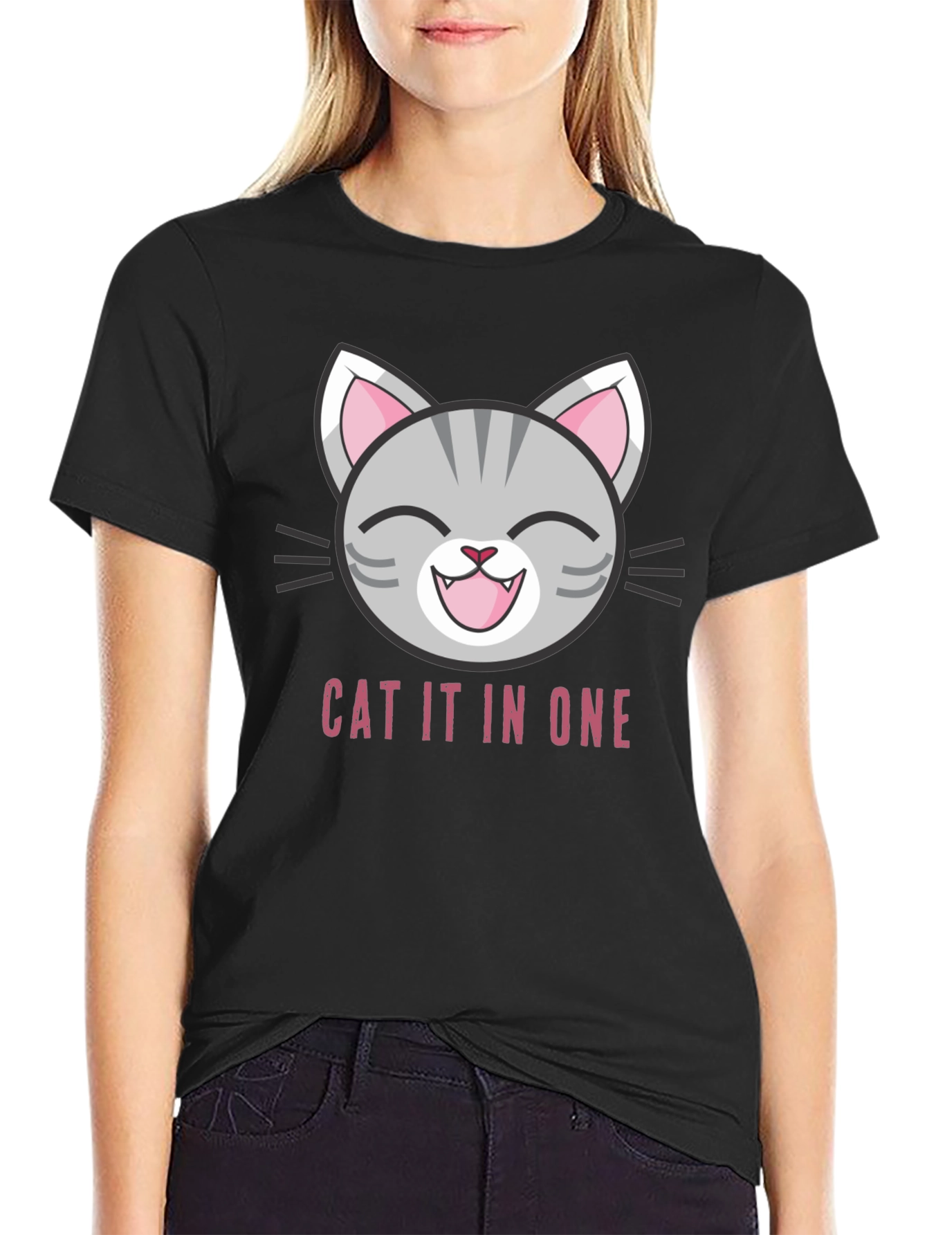 Funny Cat It In One T-Shirt - 2
