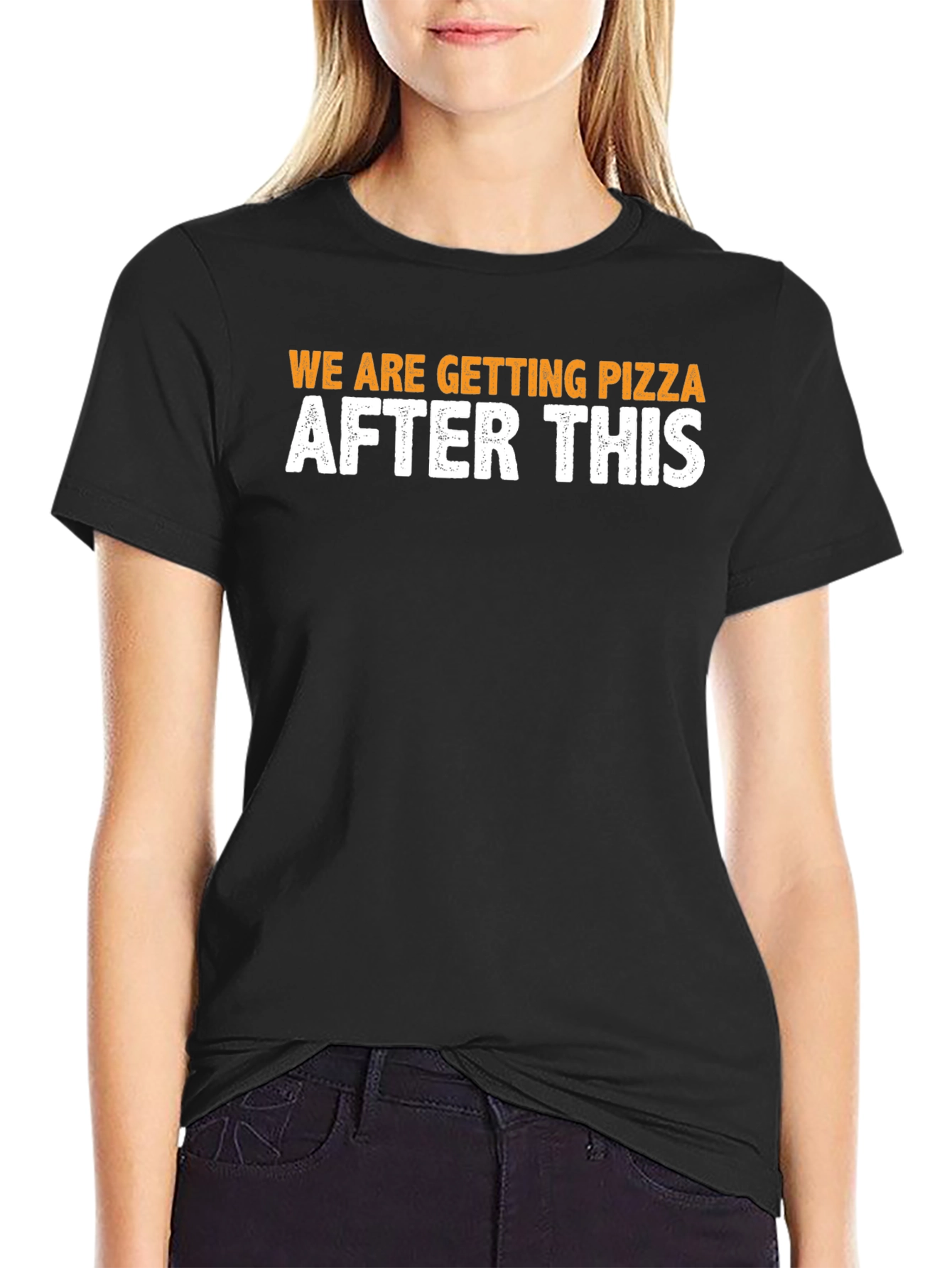Black Pizza After This T-Shirt - Funny Foodie Tee view 2