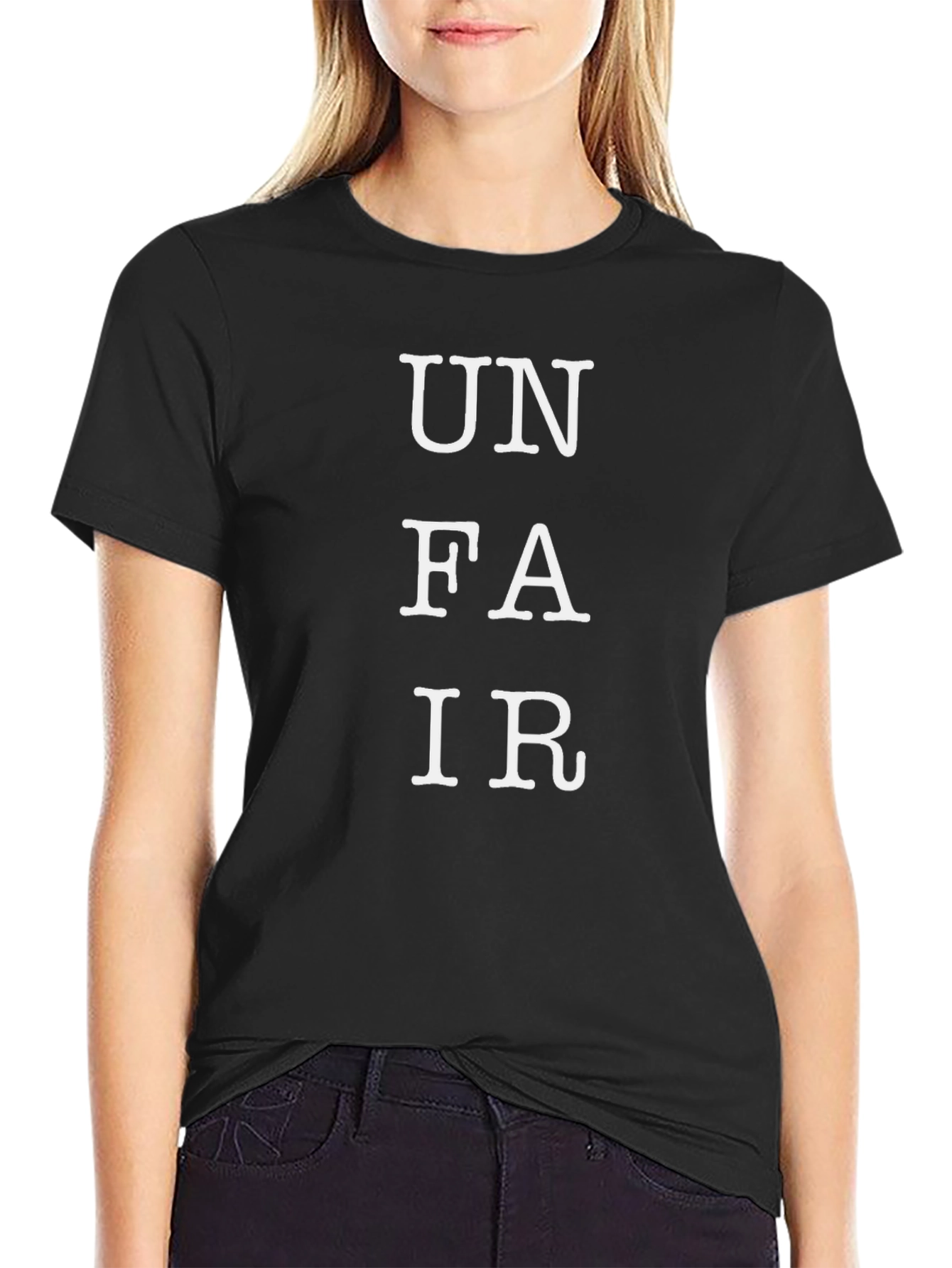 Black Unfair Graphic Tee - Men's Black T-Shirt view 2