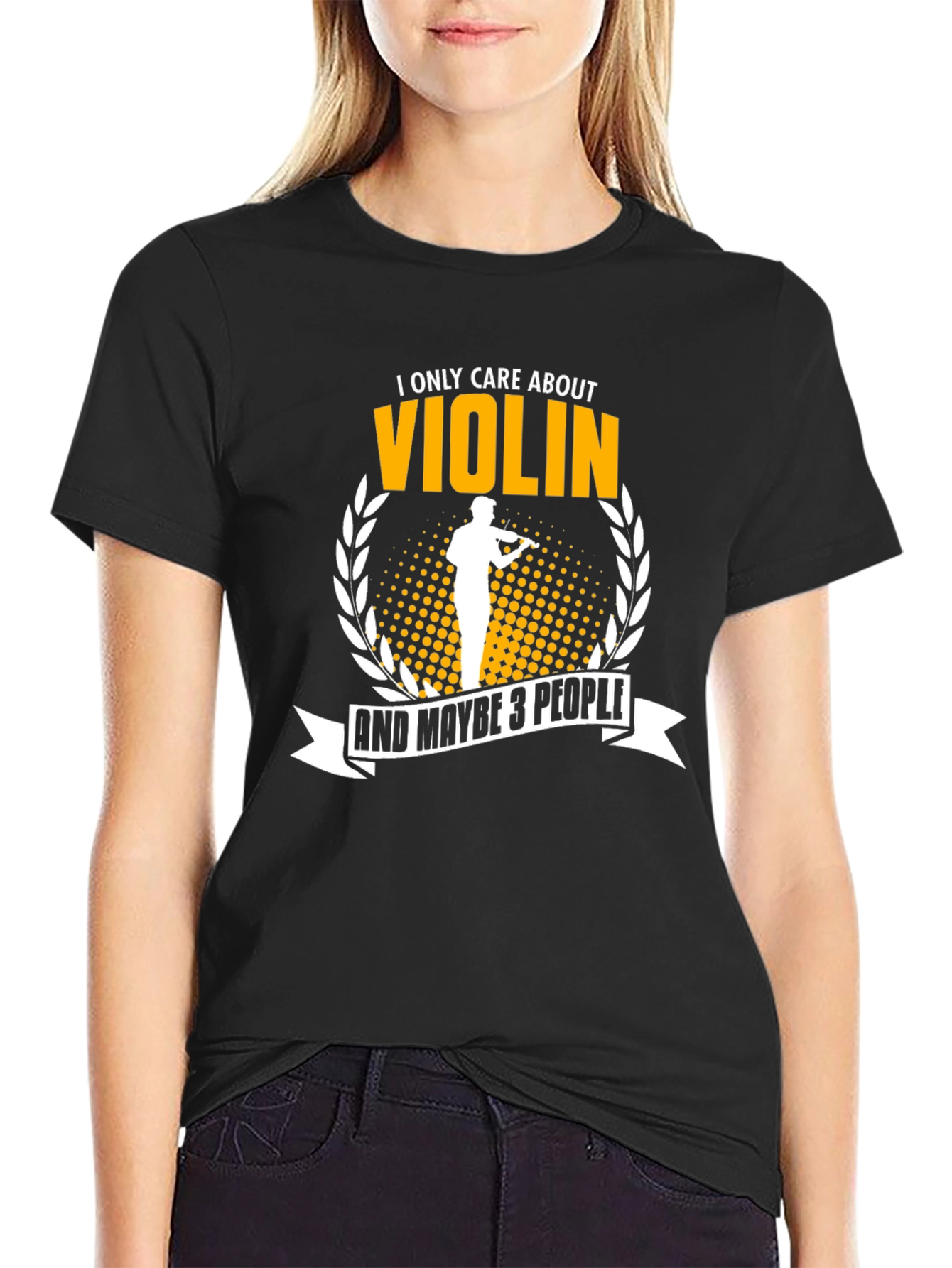 Black Violin Lover Graphic T-Shirt view 2