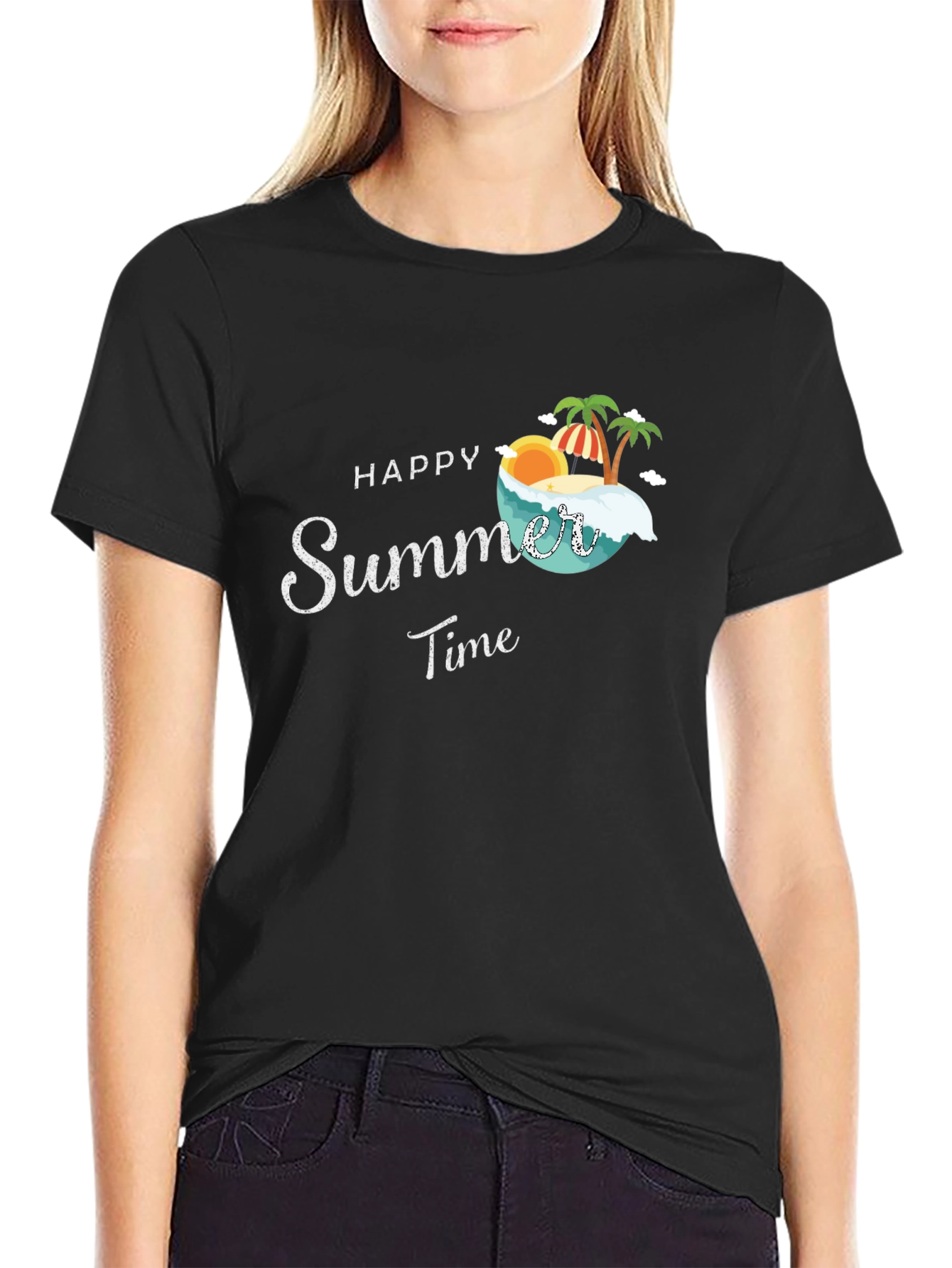 Happy Summer Time Graphic T-Shirt - 2