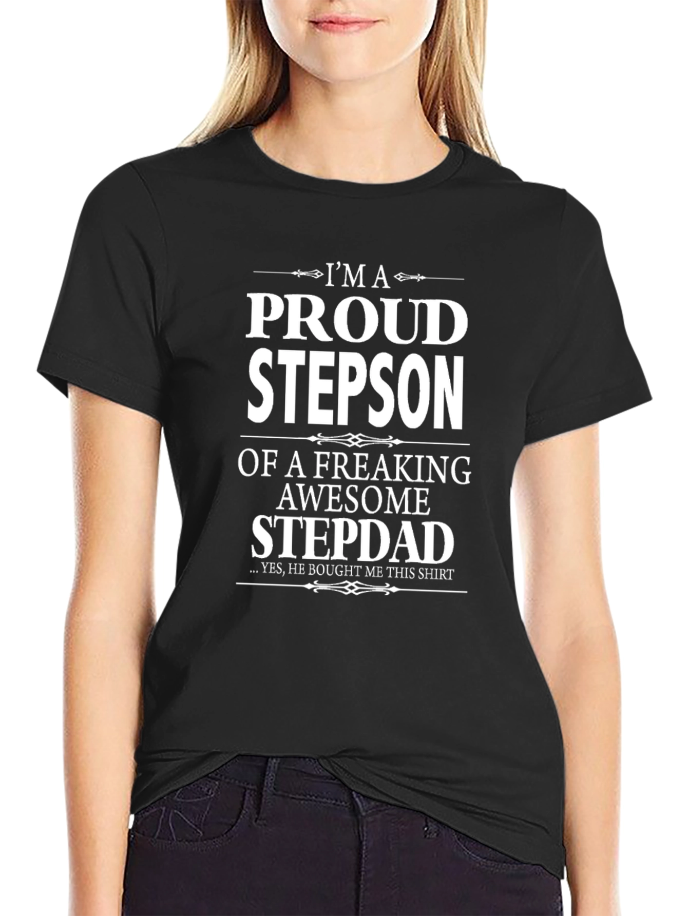 Black Proud Stepson Graphic T-Shirt view 2