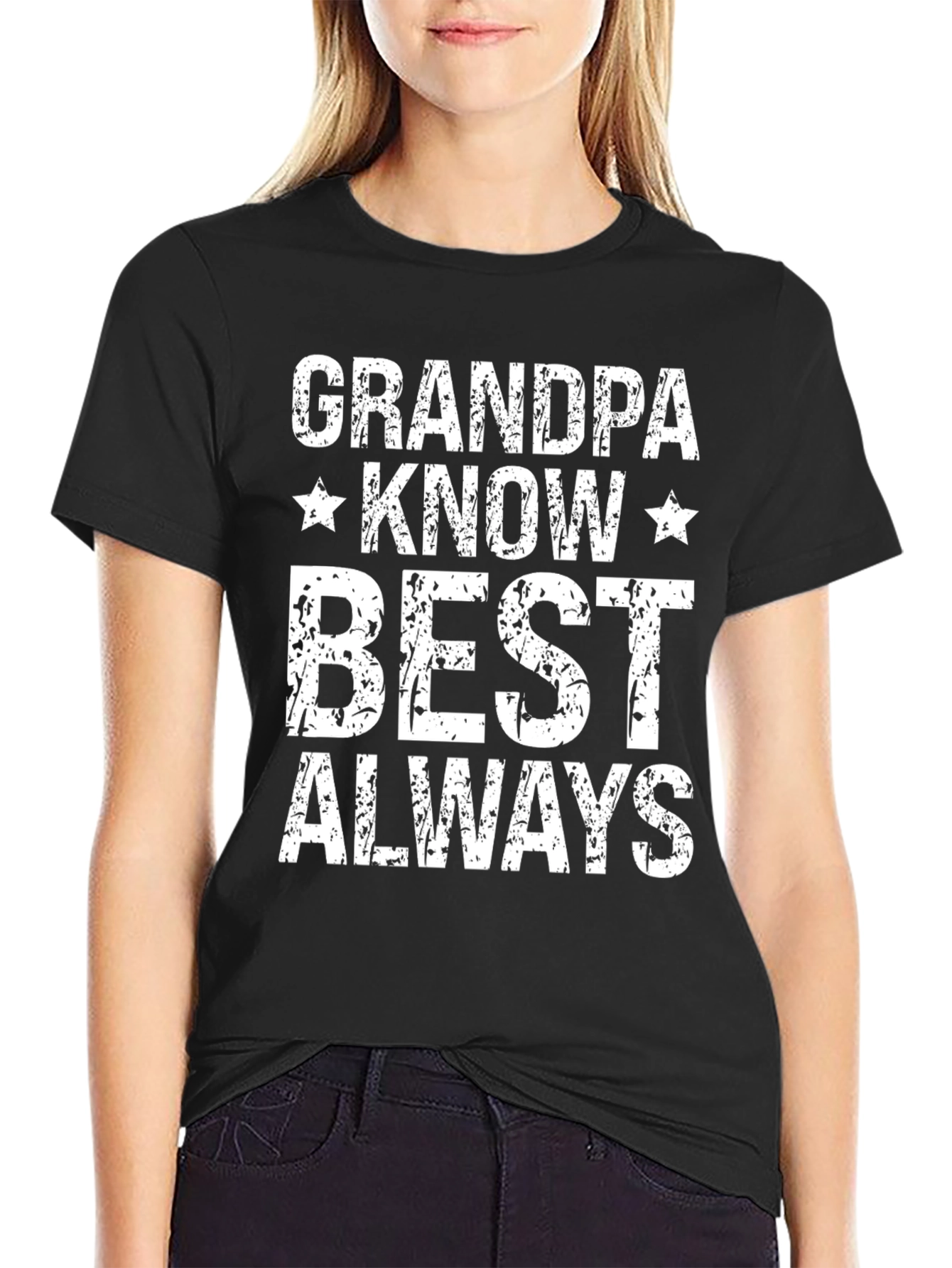 Black Grandpa Knows Best Men's Graphic T-Shirt view 2