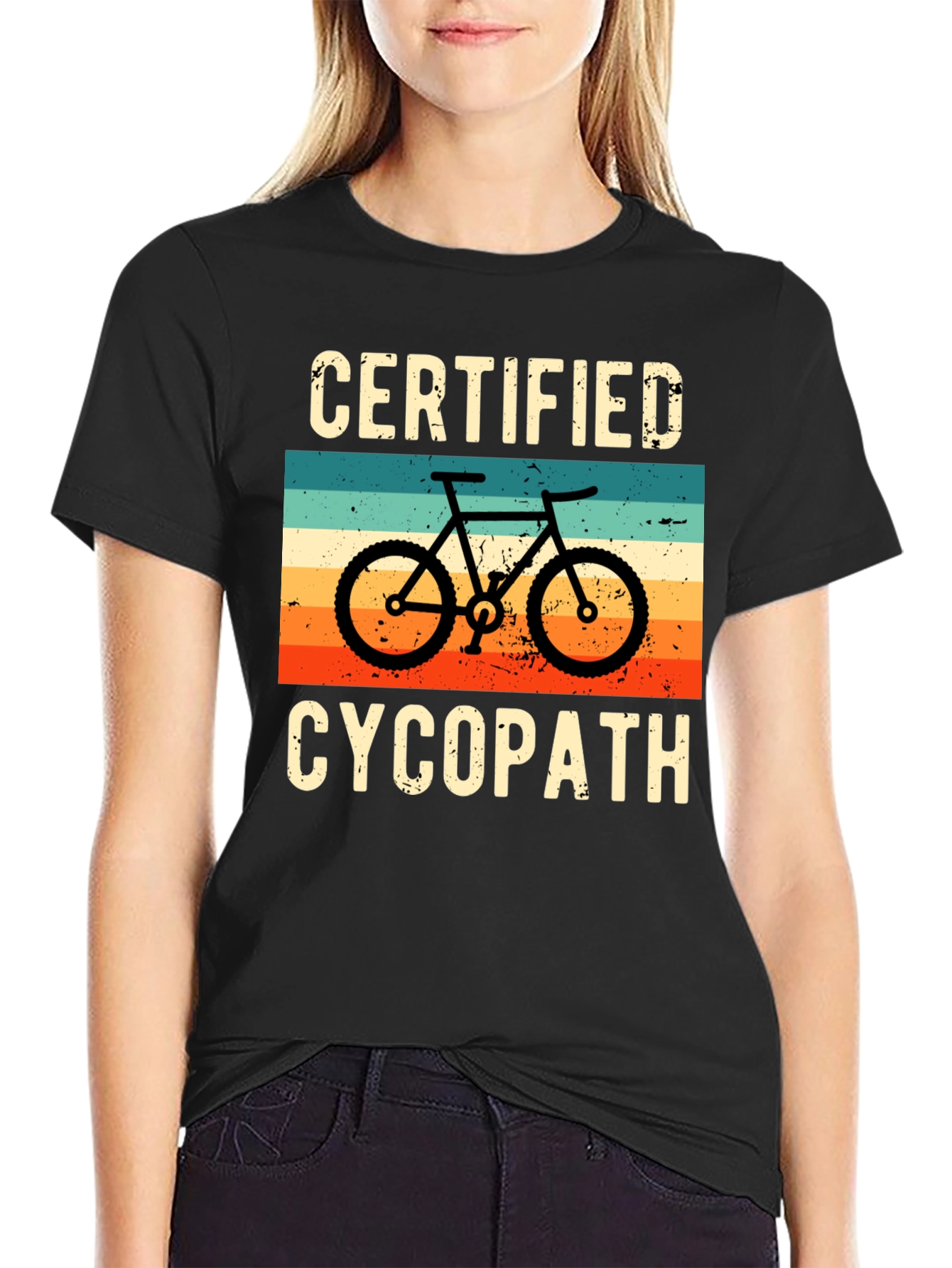 Black Certified Cycopath Graphic T-Shirt view 2