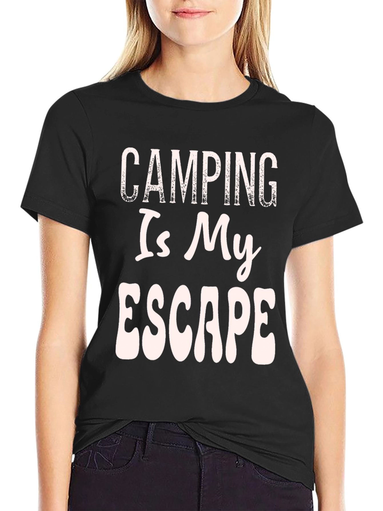 Black Camping Is My Escape Graphic Tee view 2