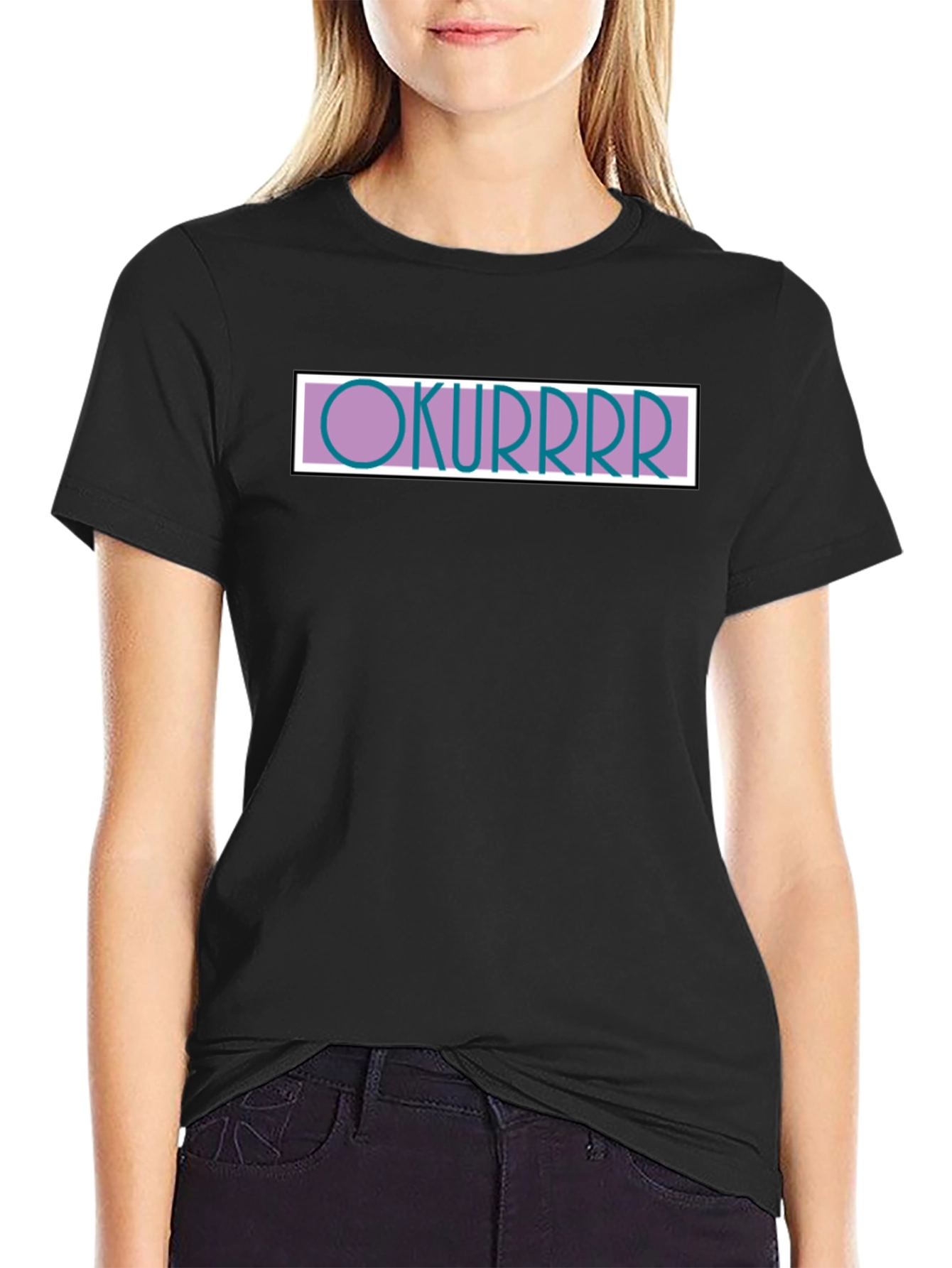 Black Okurrr T-Shirt - Trendy Graphic Tee view 2