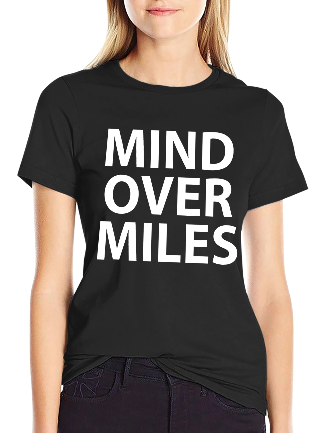 Black Mind Over Miles Graphic Tee - Black view 2