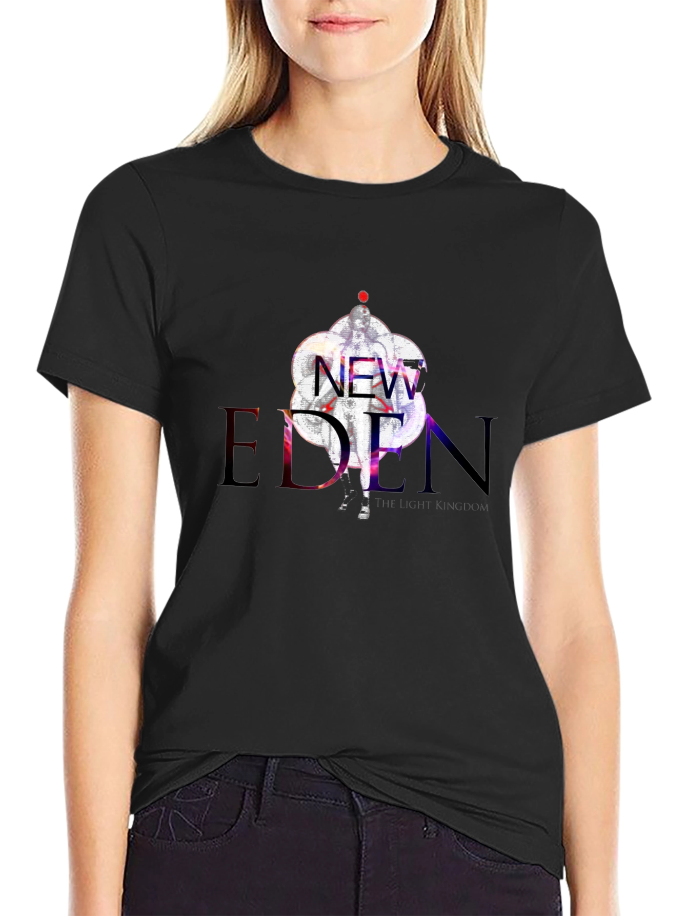 Black New Eden Graphic Tee - Stylish Black T-Shirt view 2