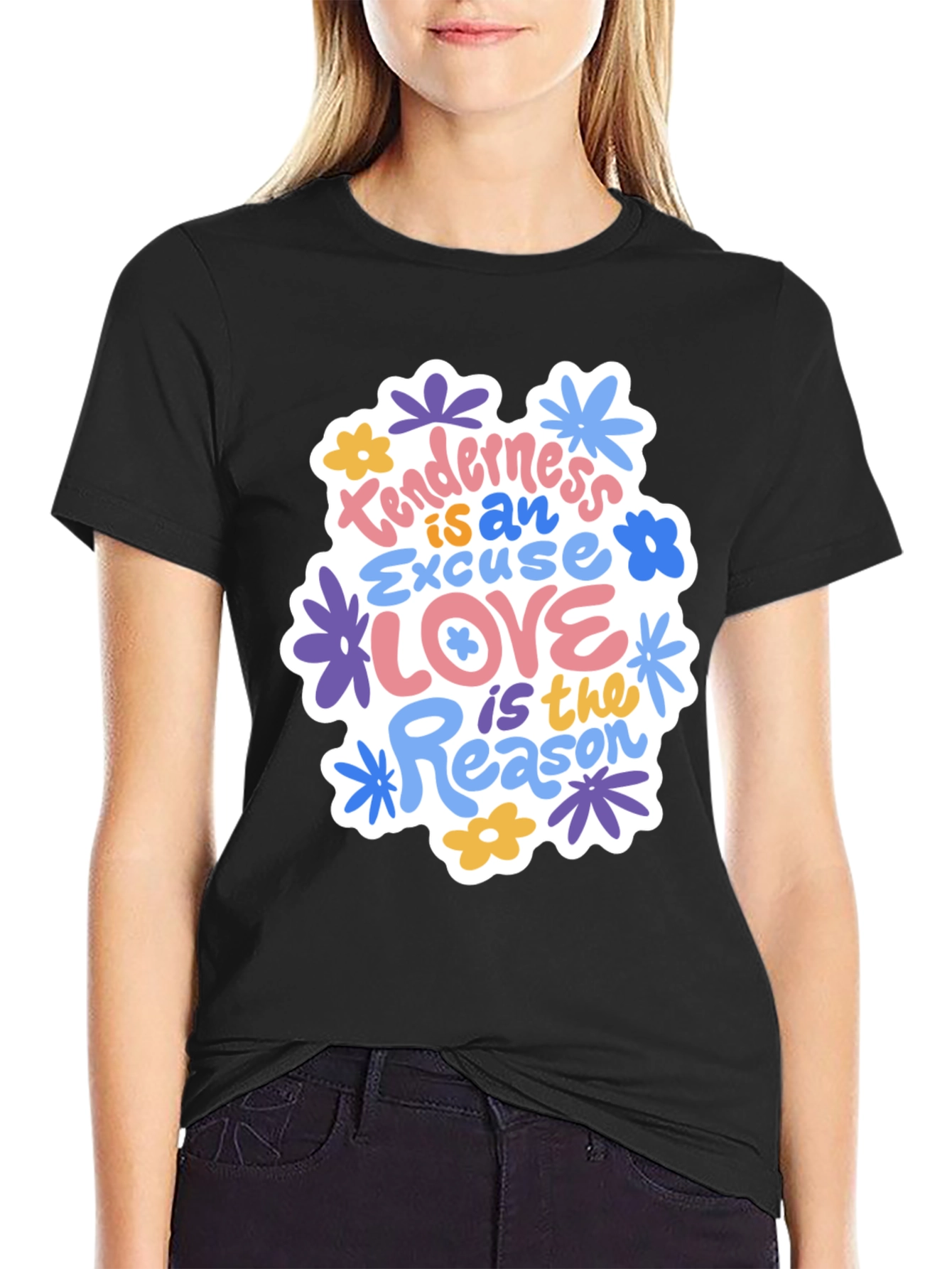 Black Tenderness is an Excuse Love Reason Graphic Tee view 2