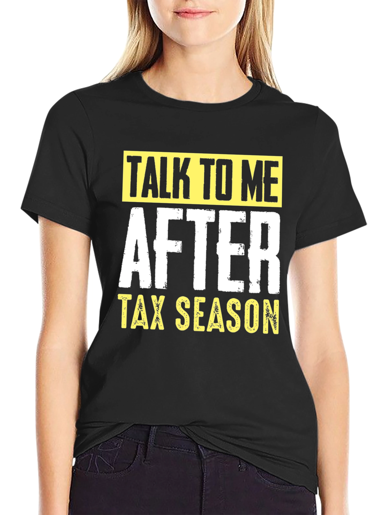 Black Talk To Me After Tax Season Graphic Tee - Black view 2