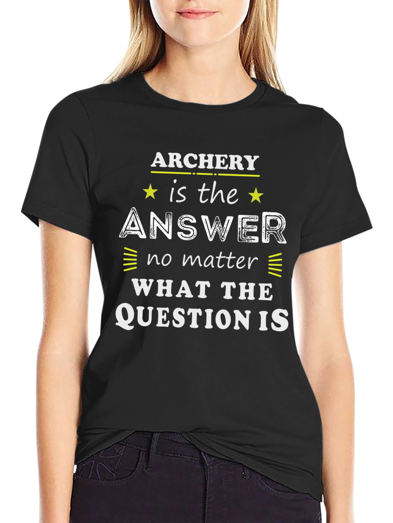 Black Archery is the Answer T-Shirt view 2