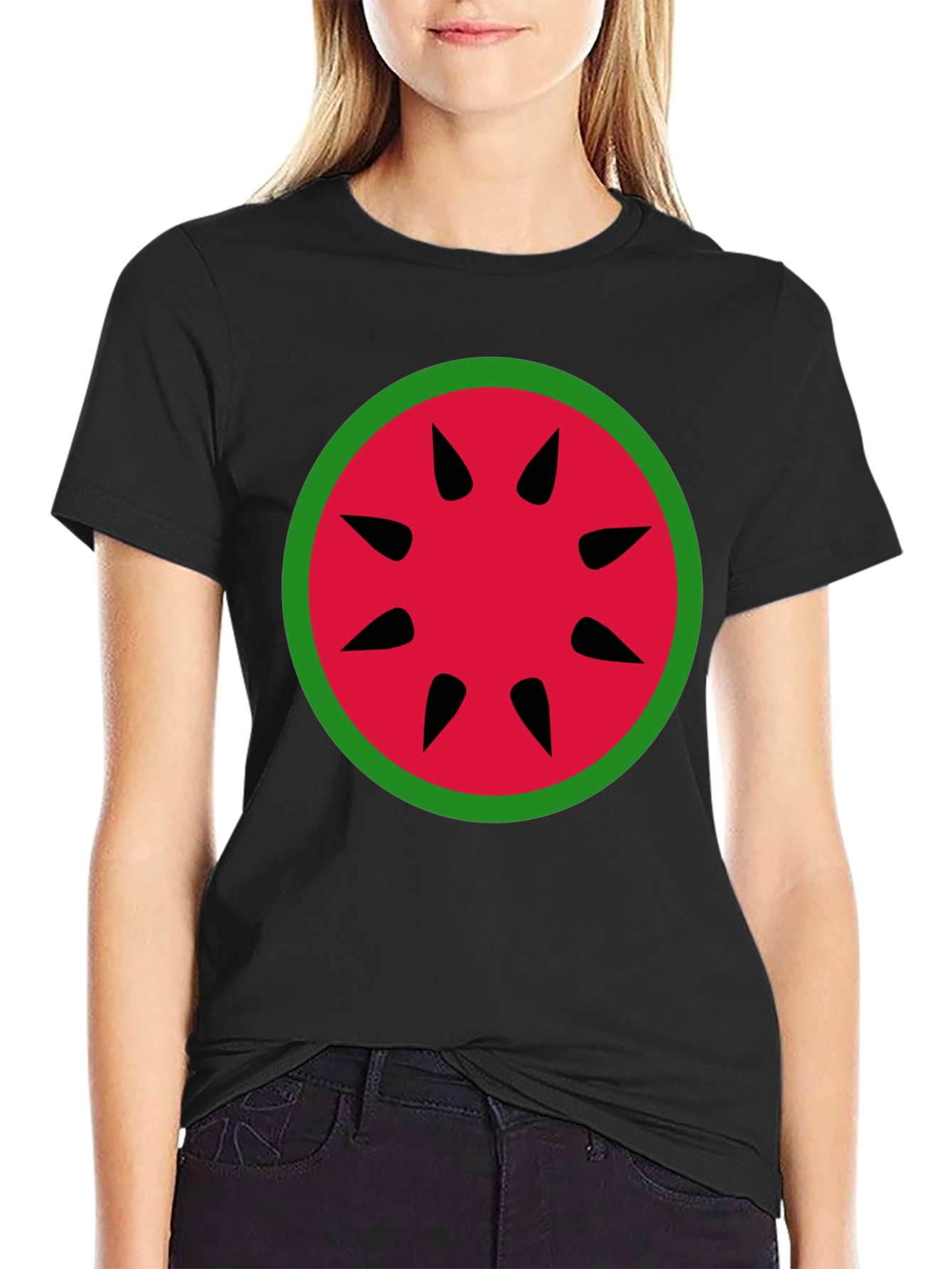 Black Watermelon Graphic Tee - Summer Fun view 2