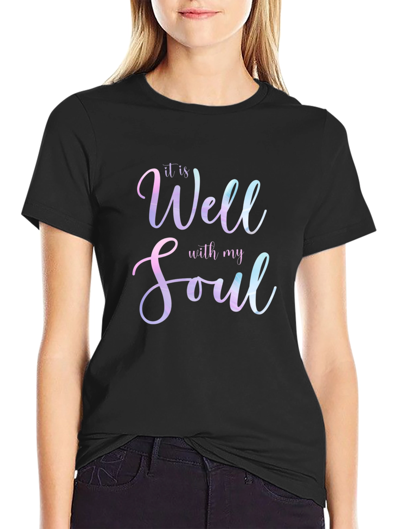Black It Is Well With My Soul Graphic Tee view 2